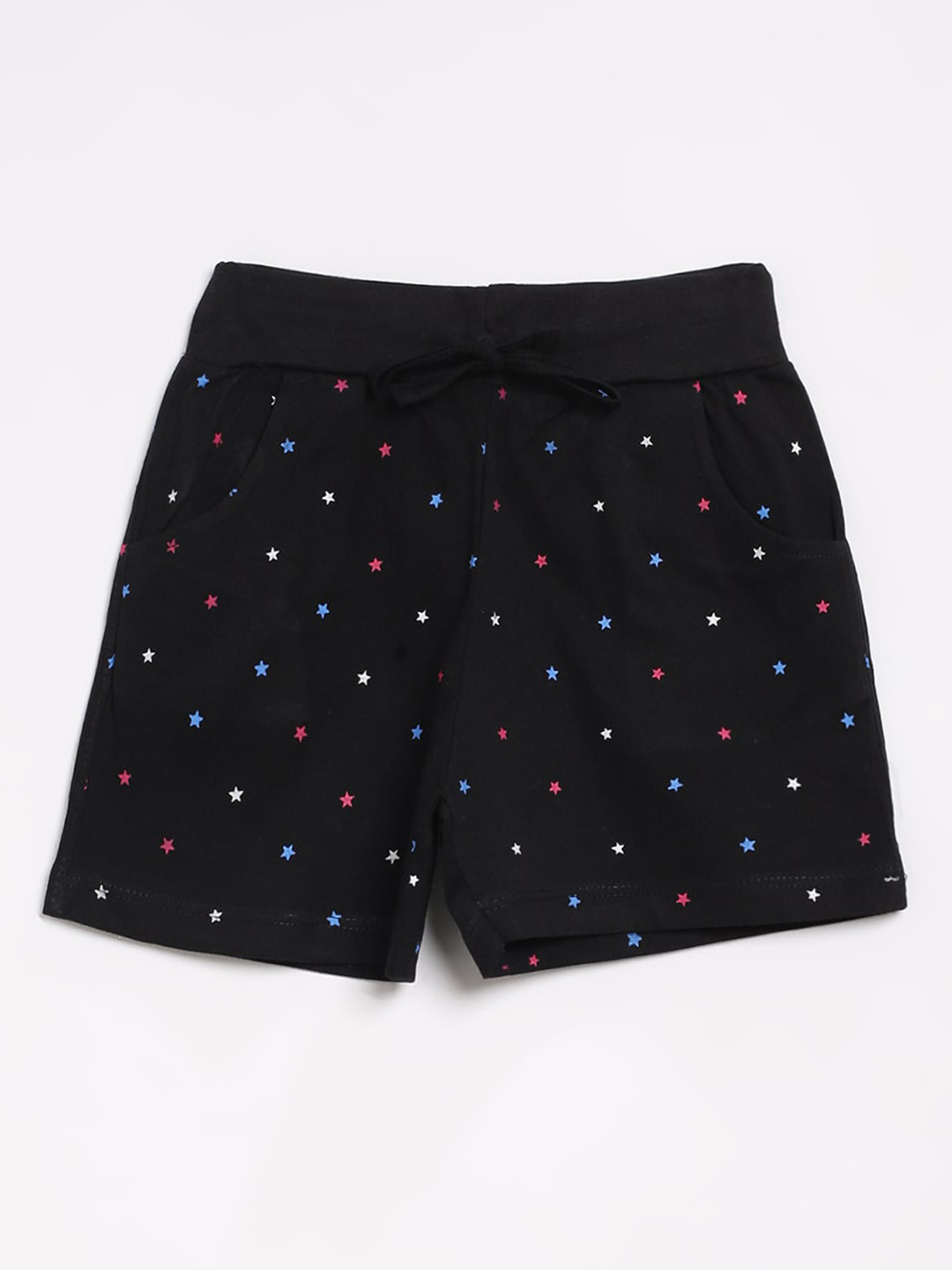 

V2 Value & Variety Girls Printed Cotton Shorts, Black