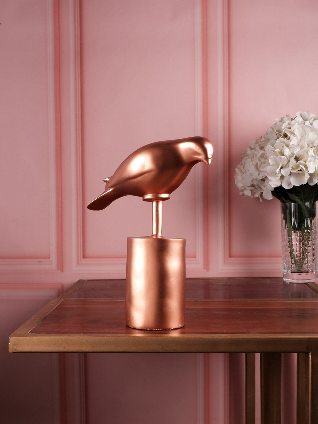 

THE WHITE INK DECOR Copper-Toned Premium Bird Dcor