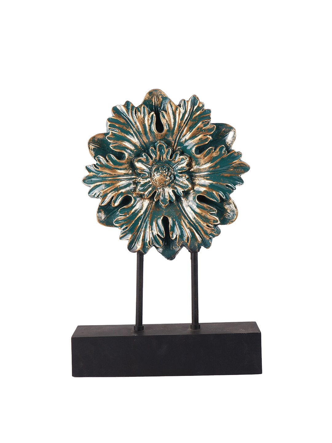 

THE WHITE INK DECOR Green & Gold-Toned Premium Decor Figurine Showpiece