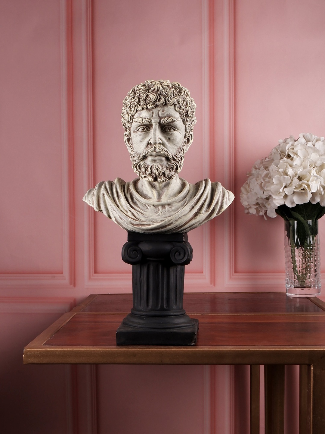 

THE WHITE INK DECOR Beige Sculpture Polyresin Showpieces