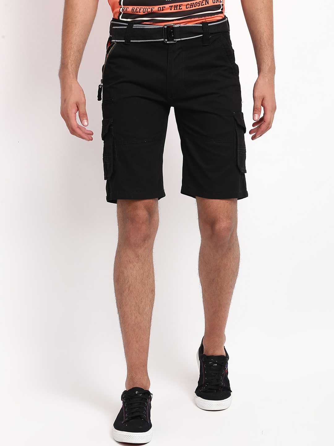 

V2 Value & Variety Men Cargo Cotton Shorts, Black