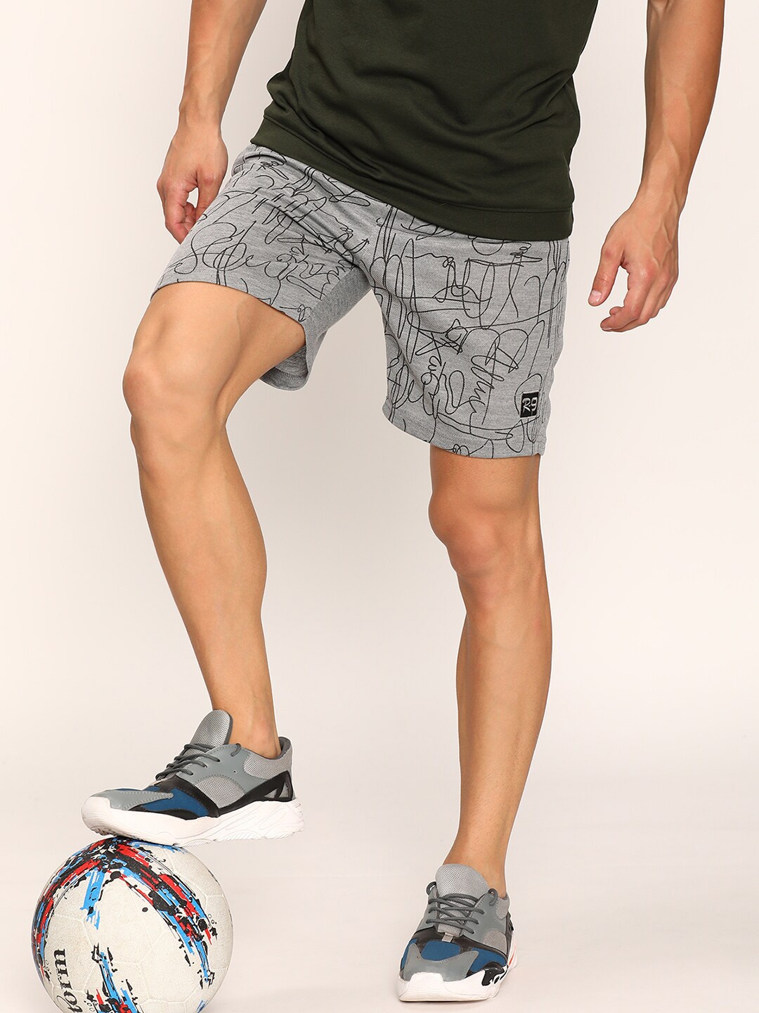 

V2 Value & Variety Men Printed Shorts, Grey