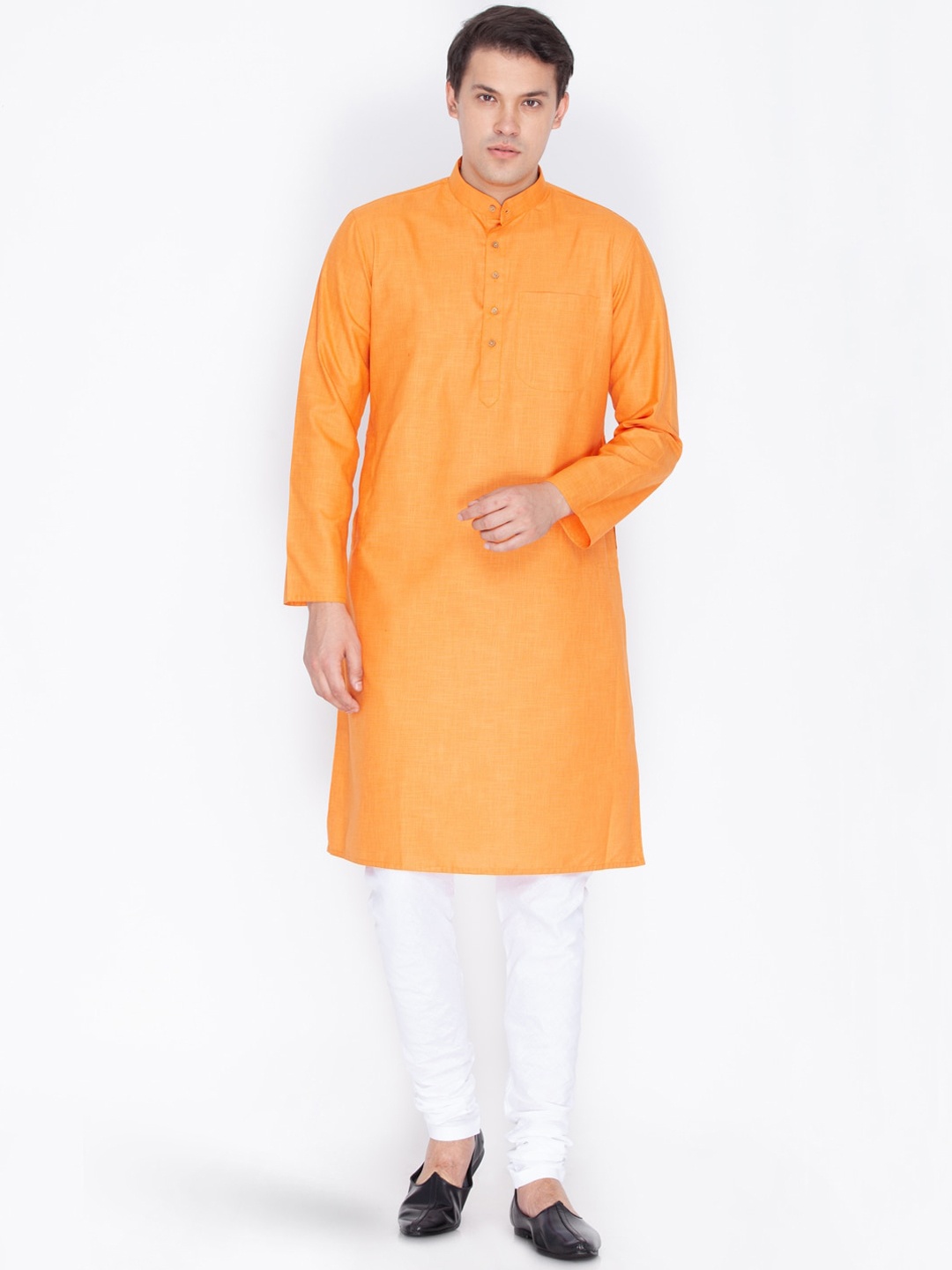 

VASTRAMAY Men Kurta with Trousers, Orange