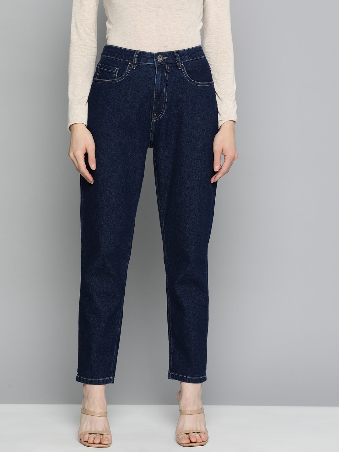 

Chemistry Women Boyfriend Fit Stretchable Jeans, Navy blue