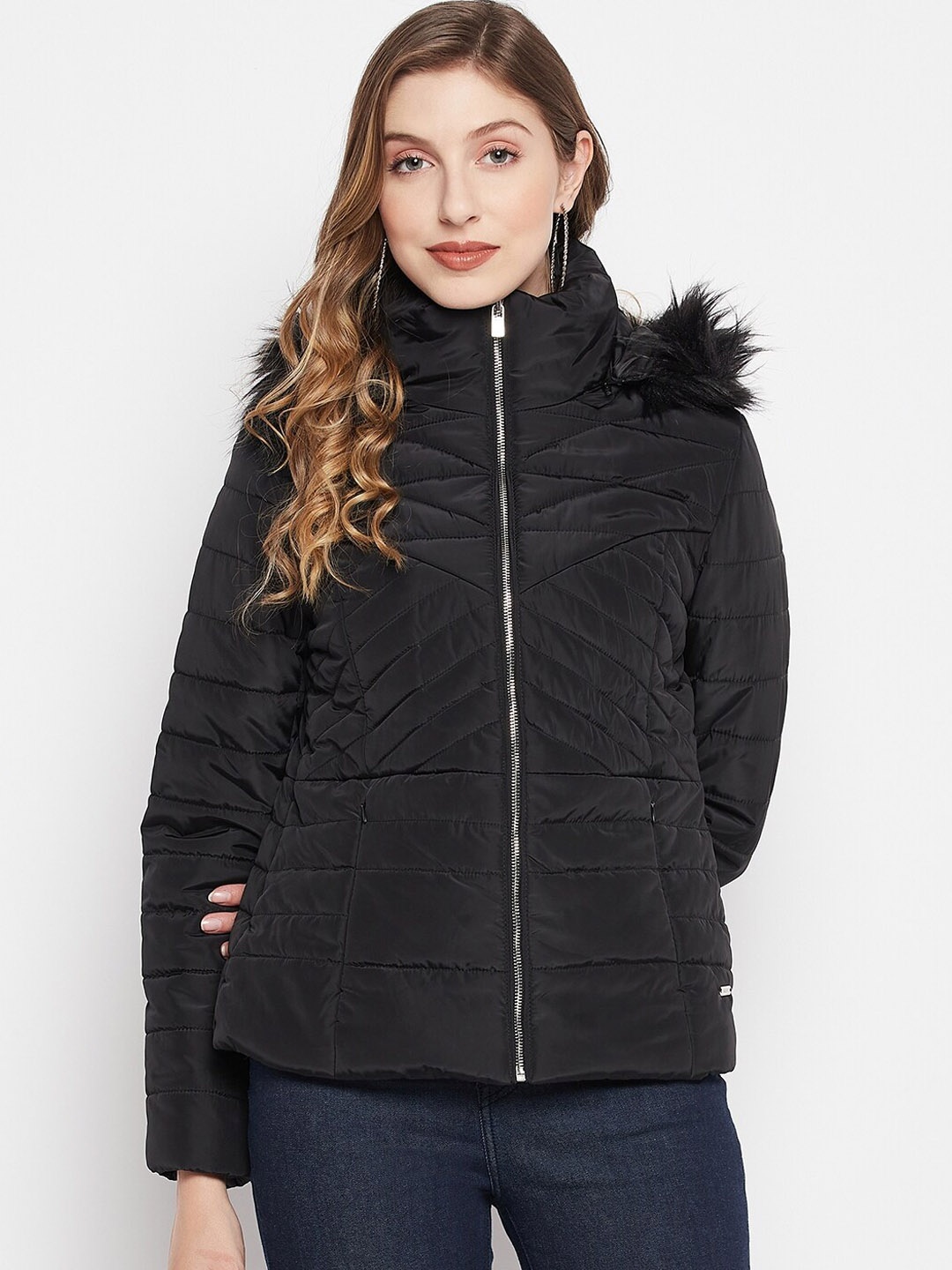

Madame Women Black Parka Jacket