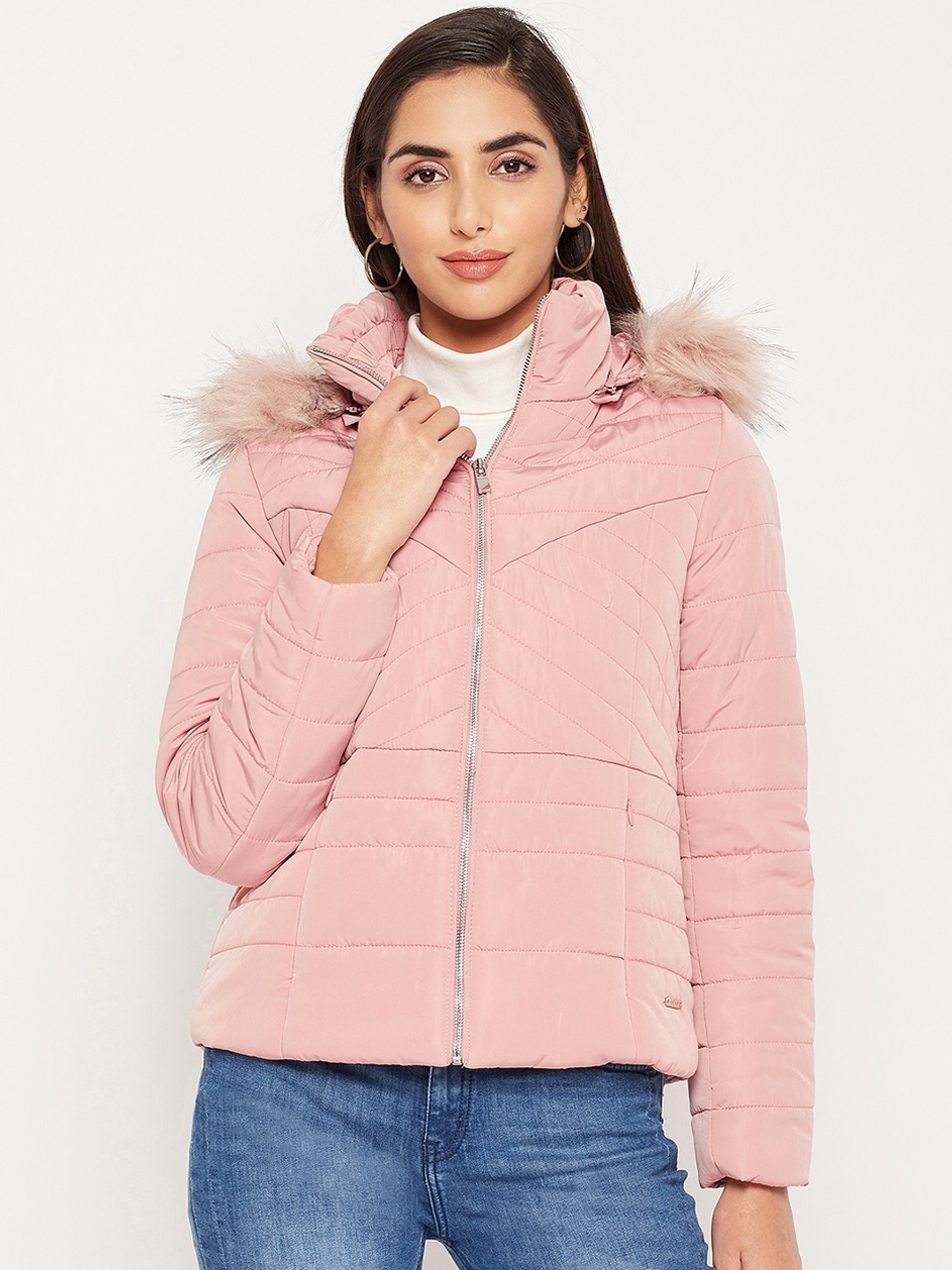 

Madame Women Pink Parka Jacket