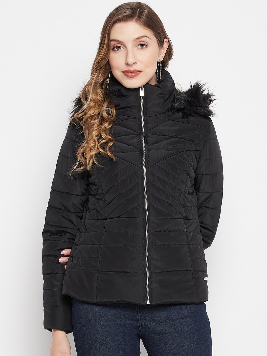 

Madame Women Black Parka Jacket