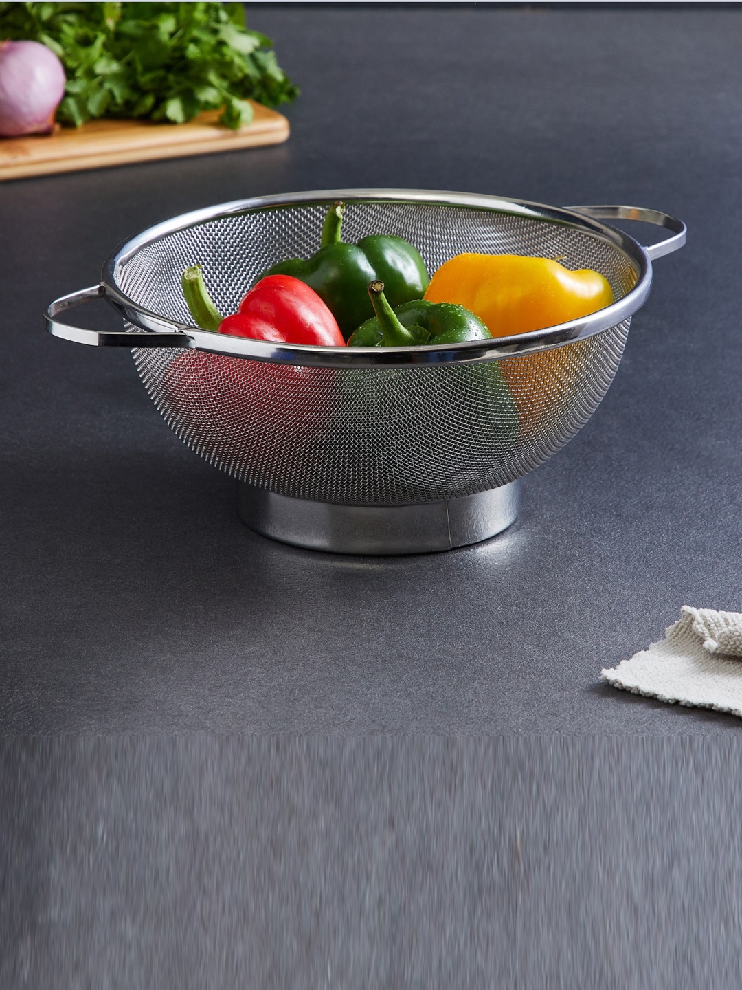 

Home Centre Ferrit Sivia Stainless Steel Colander Basket, Silver