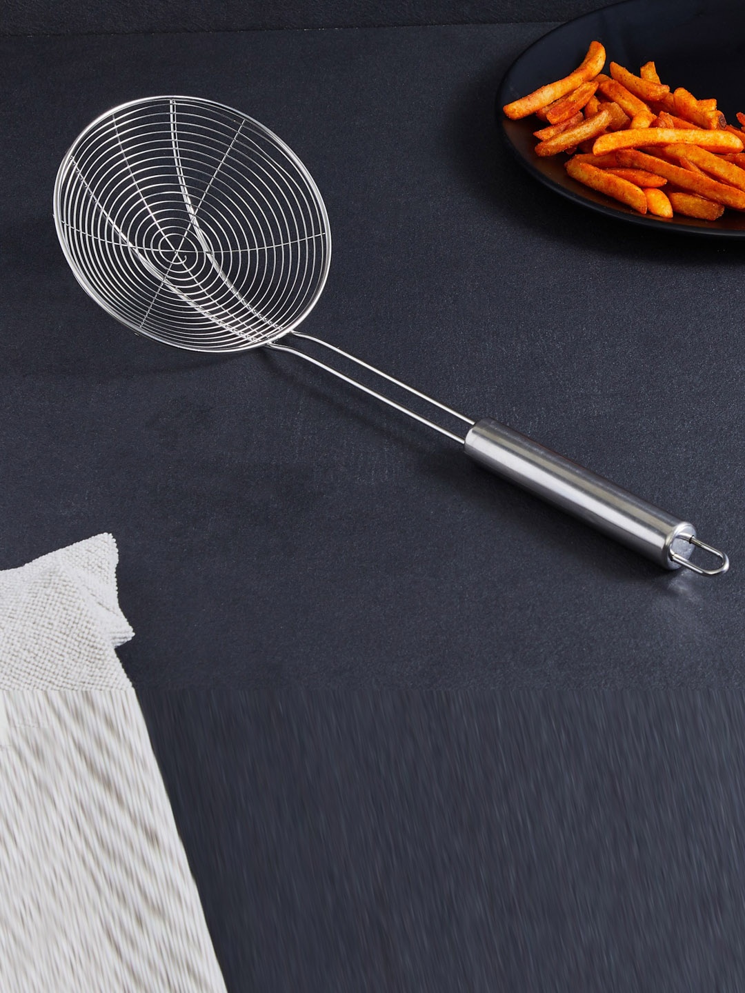 

Home Centre Ferrit Sivia Stainless Steel Jara Deep Fry Strainer, Silver