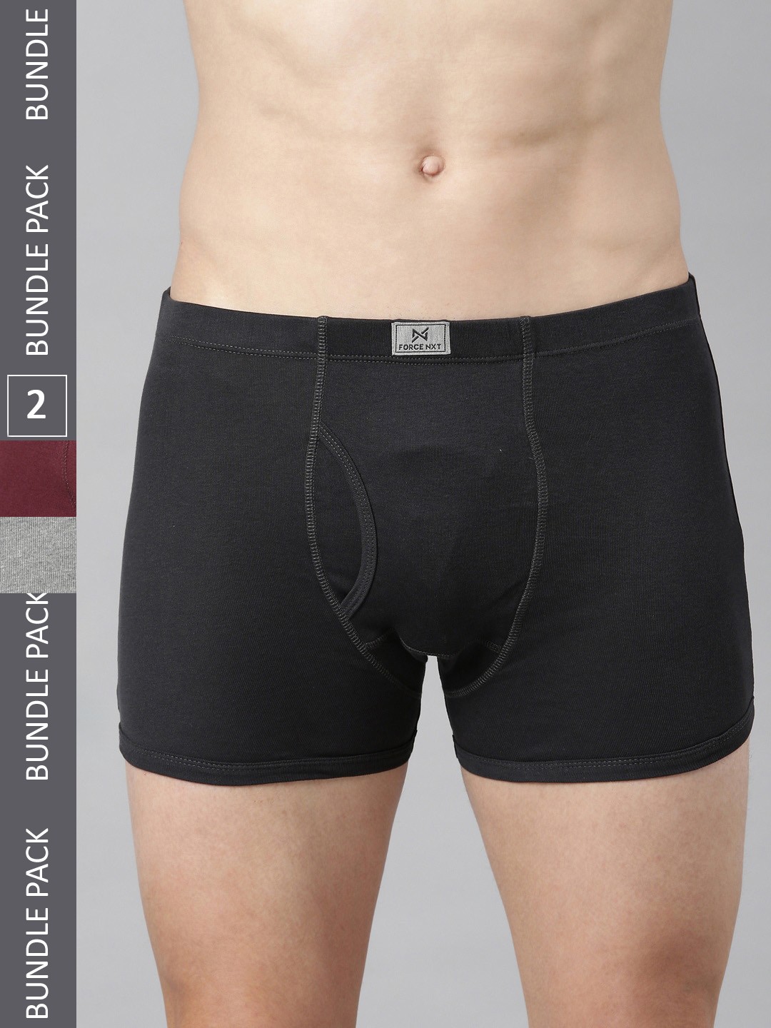 

Force NXT Men Pack of 2 Assorted Pure Cotton Trunks