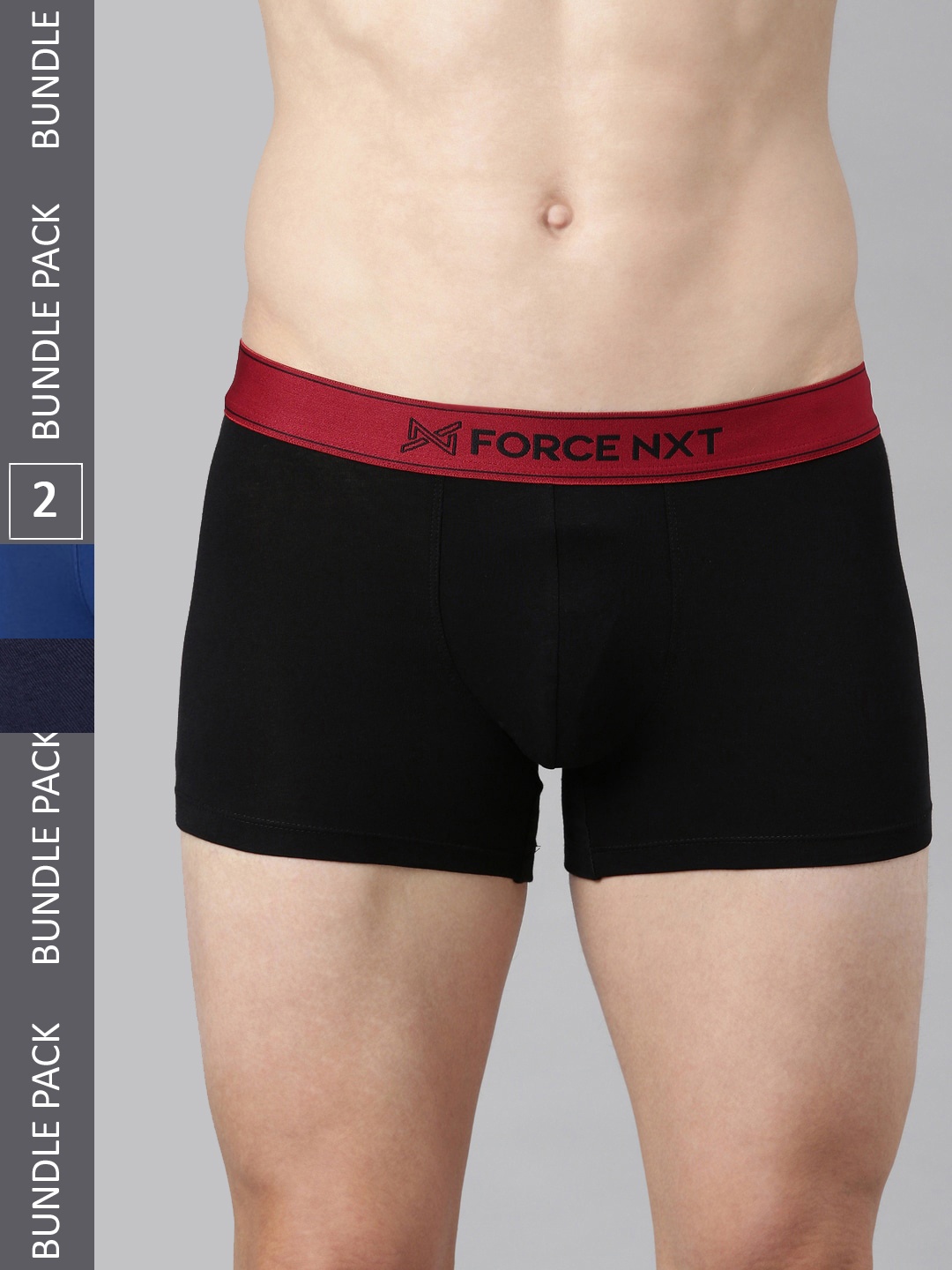 

Force NXT Men Pack of 2 Assorted Solid Cotton Trunks