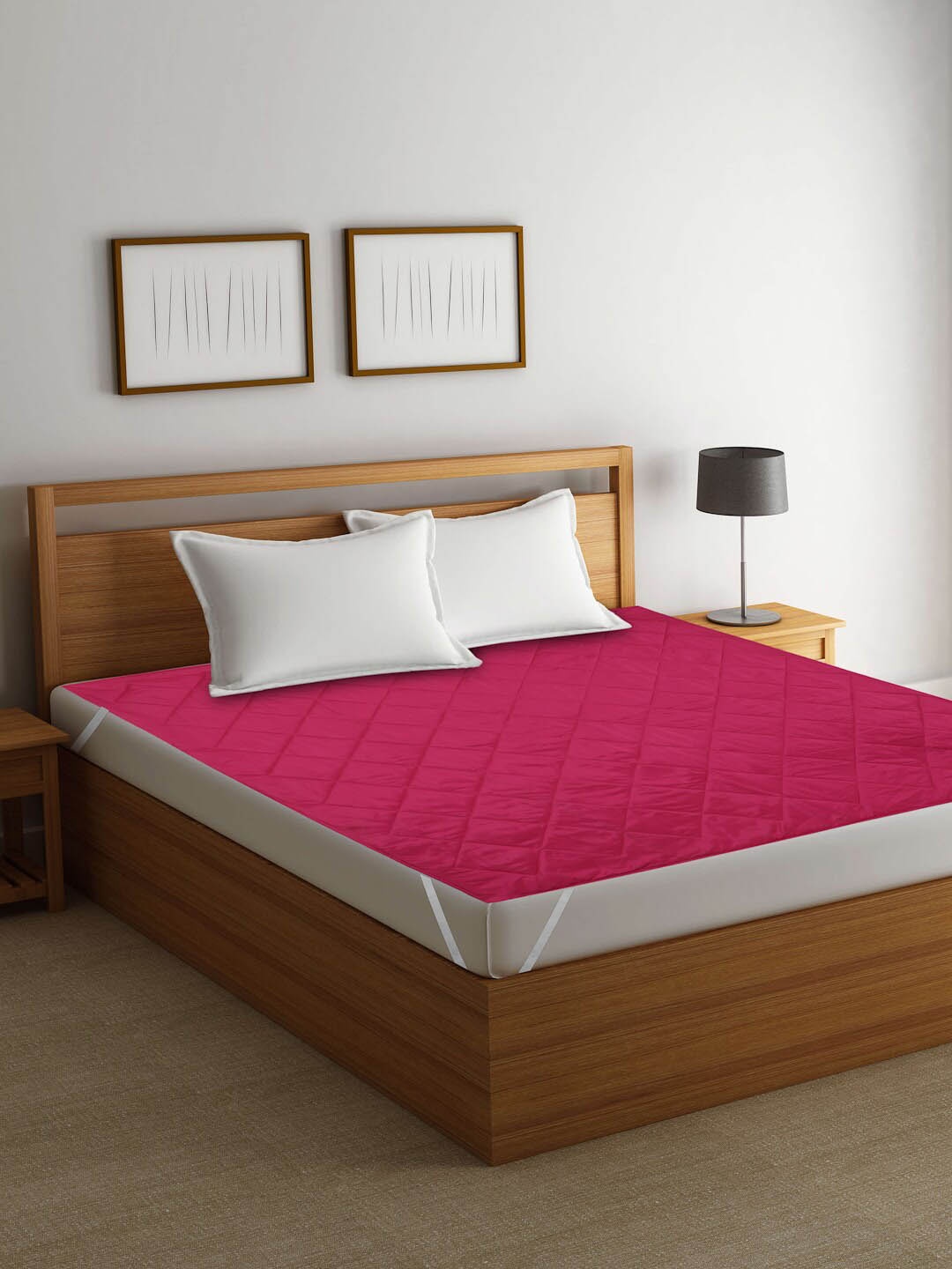 

ROMEE Pink King Size Waterproof Micro-Polycotton Mattress Protector