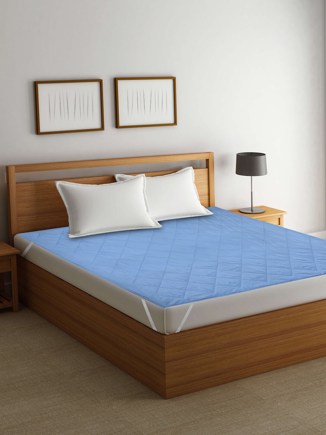 

ROMEE Blue King Size Waterproof Micro-Polycotton Mattress Protector