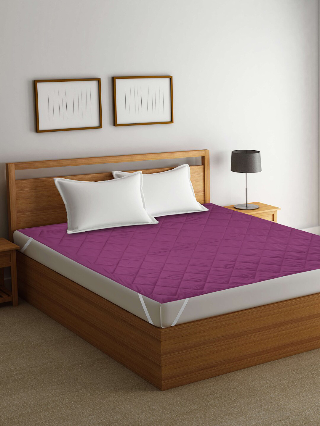 

ROMEE Purple King Size Waterproof Micro-Polycotton Mattress Protector