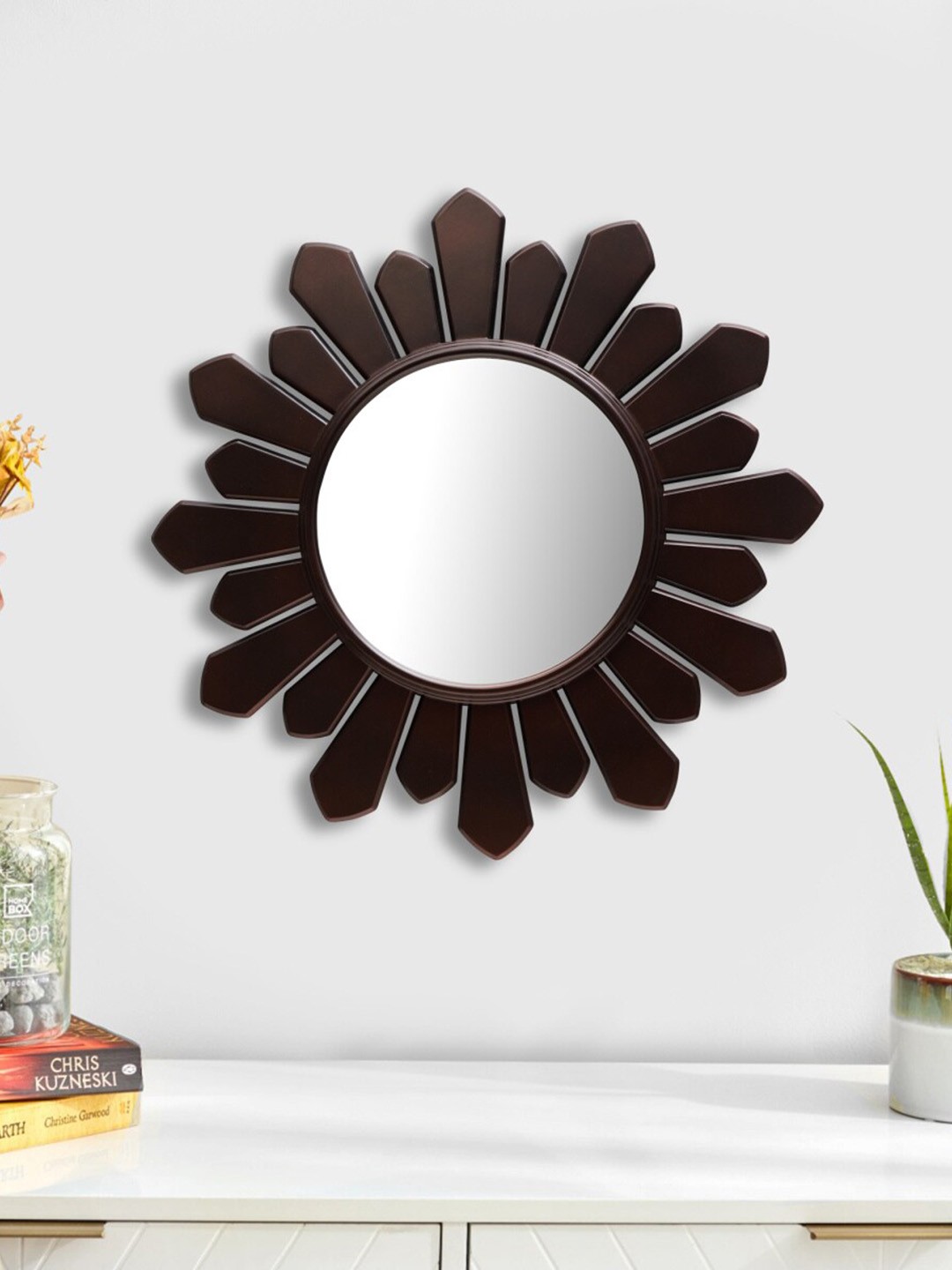 

Home Centre Corsica Reflection Brown Textured Abstract Wall Mirror