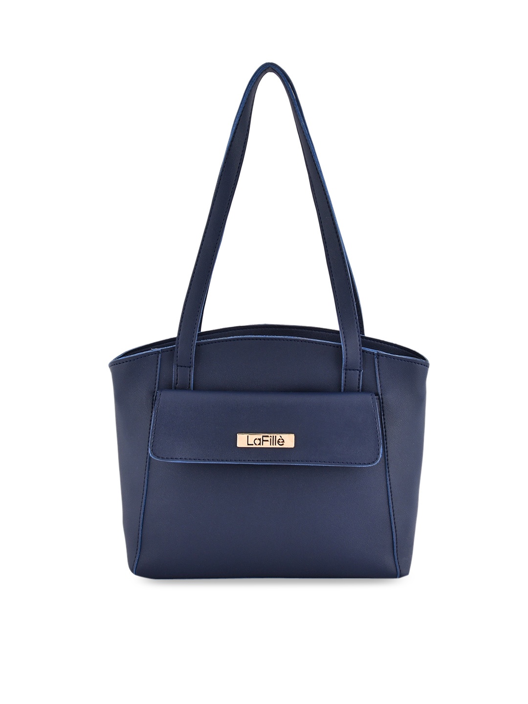 

LaFille Navy Blue PU Structured Shoulder Bag