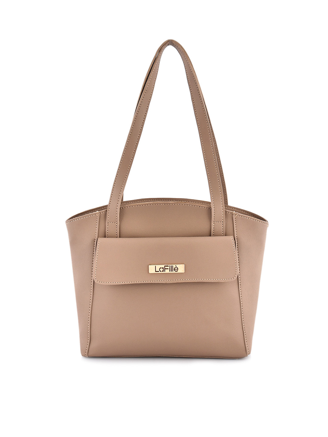 

LaFille Khaki PU Structured Shoulder Bag