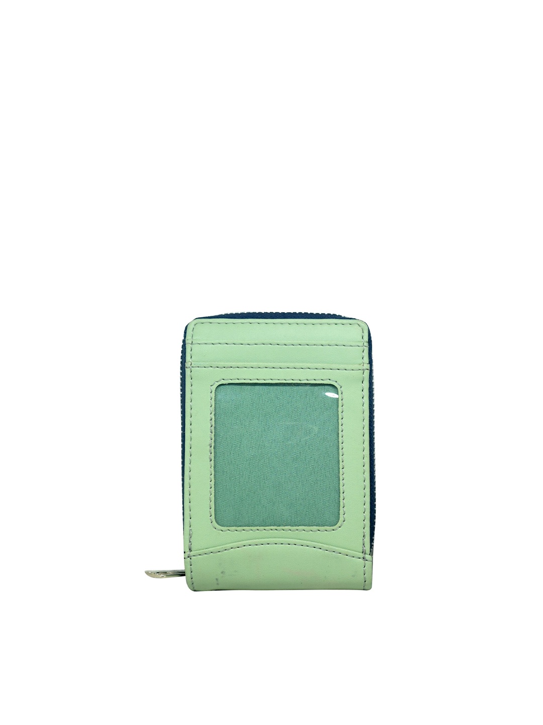 

GREEN DRAGONFLY Unisex Green Zip Detail PU Zip Around Wallet