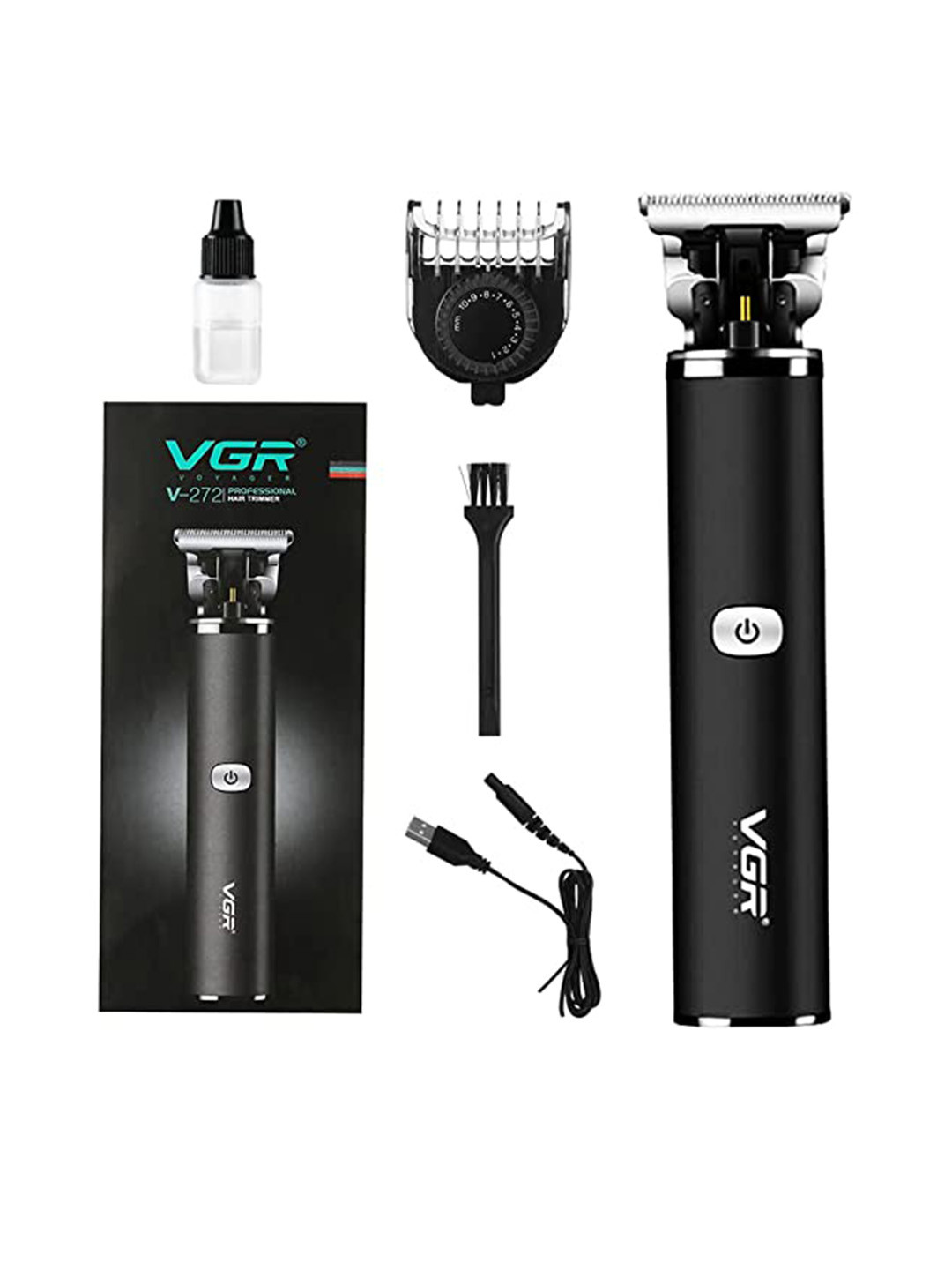 

VGR V-272 Professional Cordless T-Blade Close Cutting Hair Trimmer, Black