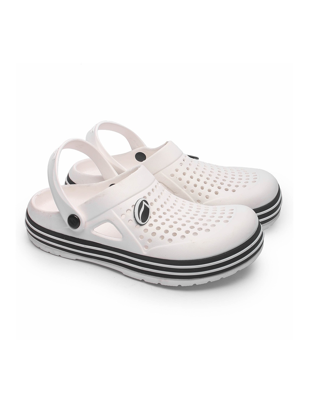 

Lancer Men Self Design Rubber Clogs, White