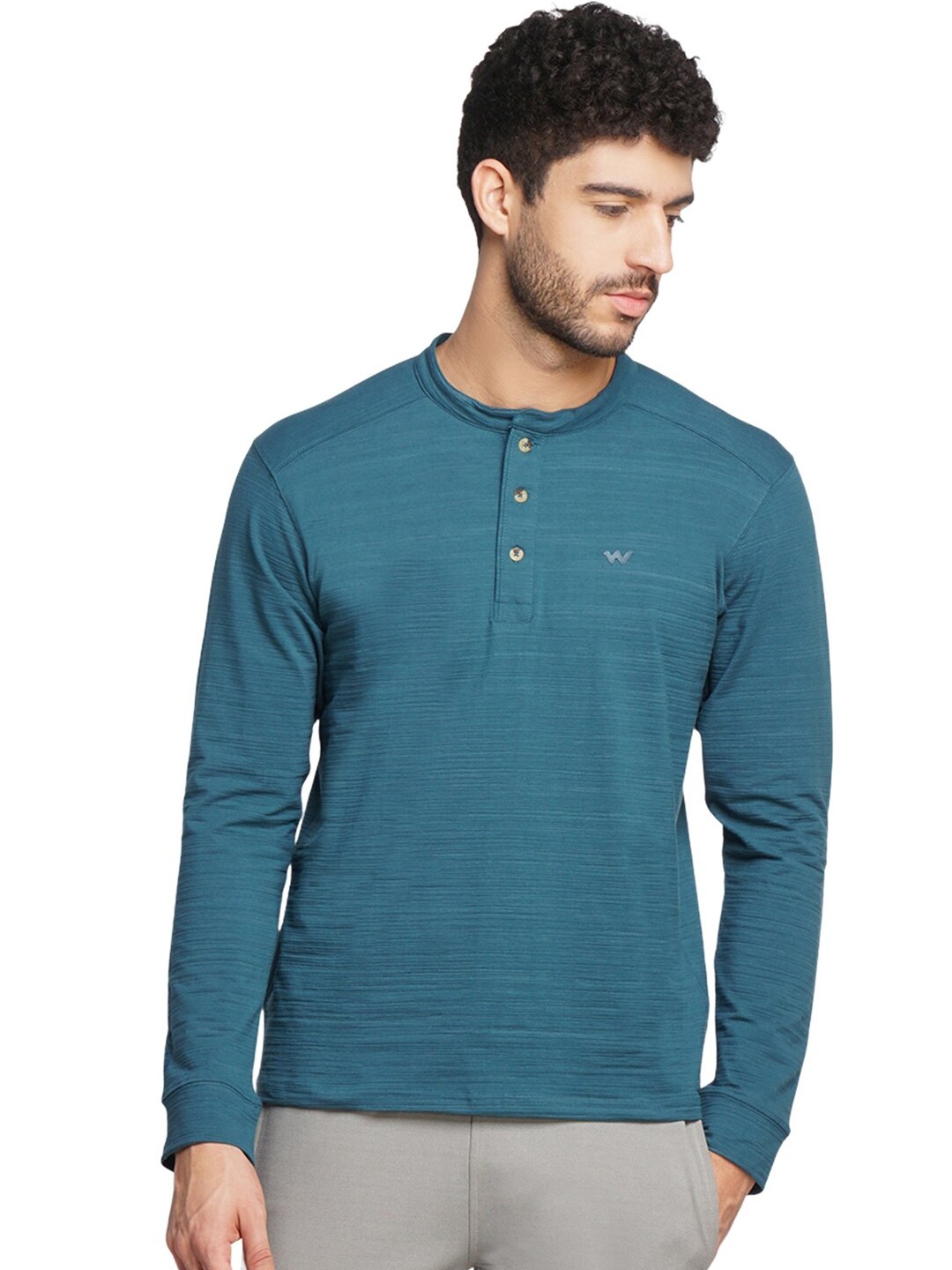 

Wildcraft Men Blue Cotton Sweatshirt