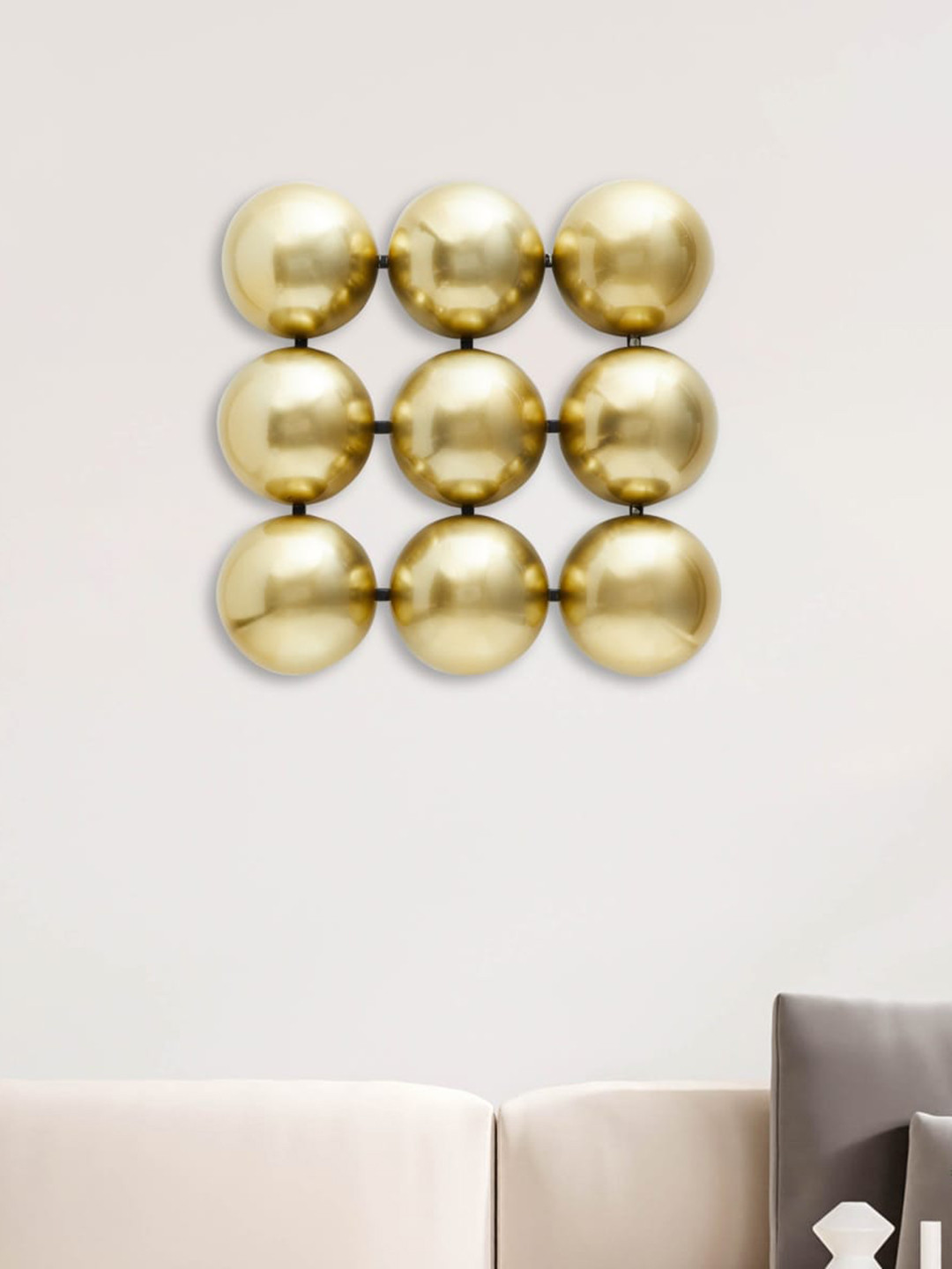 

Home Centre Gold-Toned & Black Textured Metal Wall Art