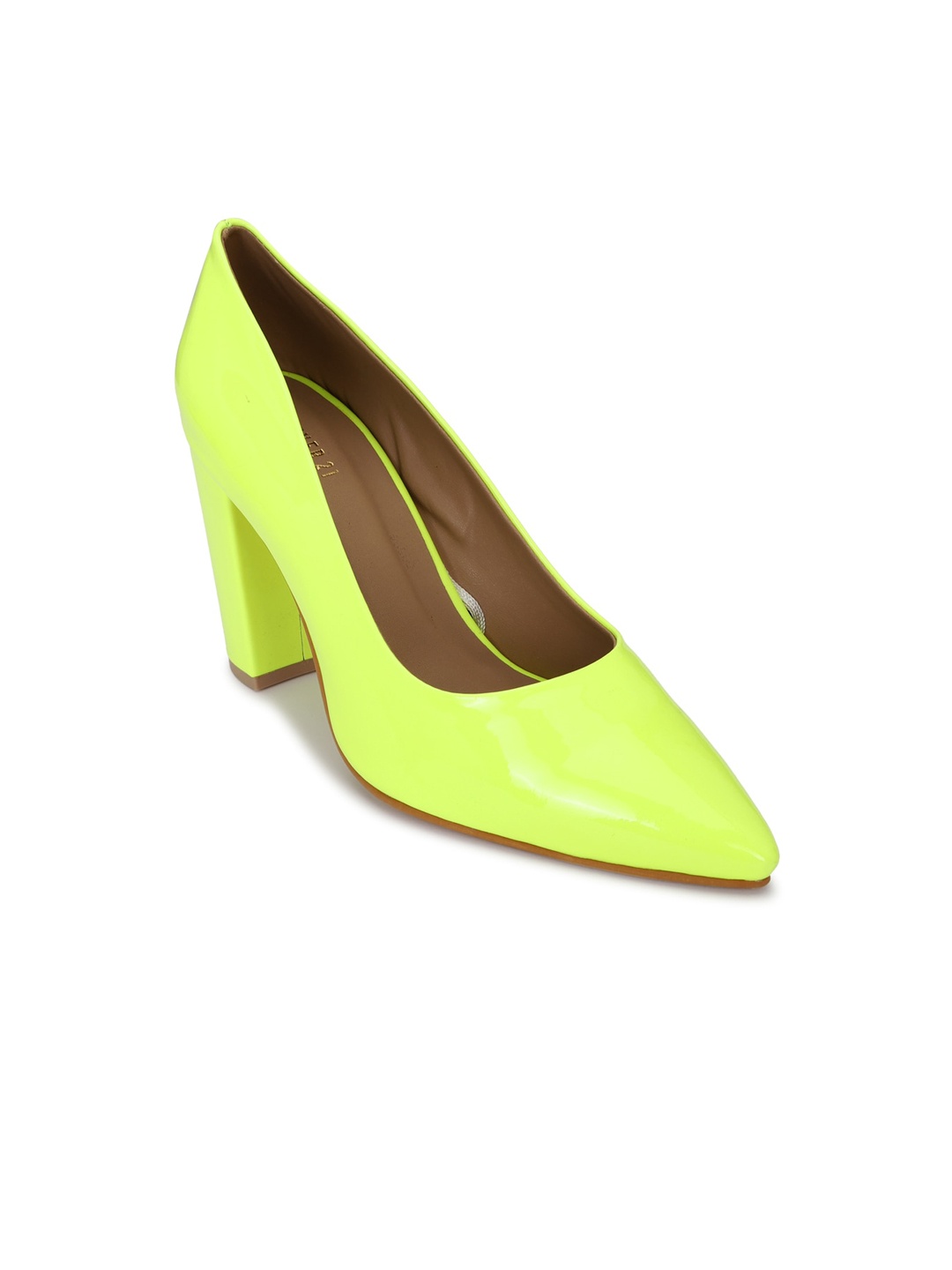 

FOREVER 21 Block Pump Heels, Fluorescent green