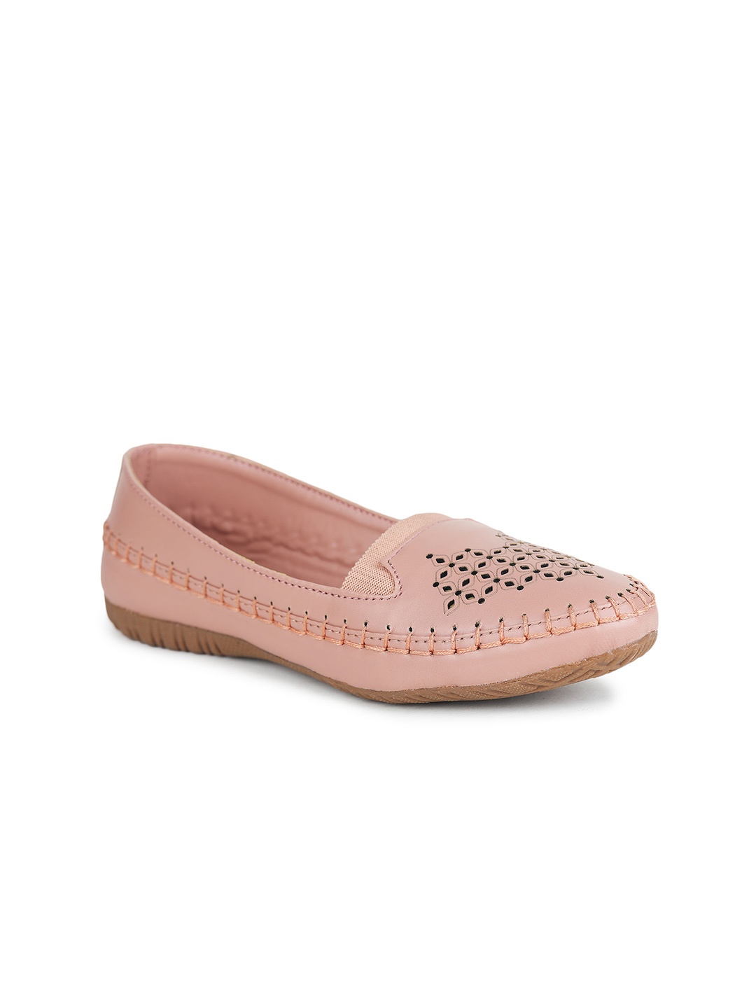 

Moonwalk Women Textured Ballerinas with Laser Cuts, Pink