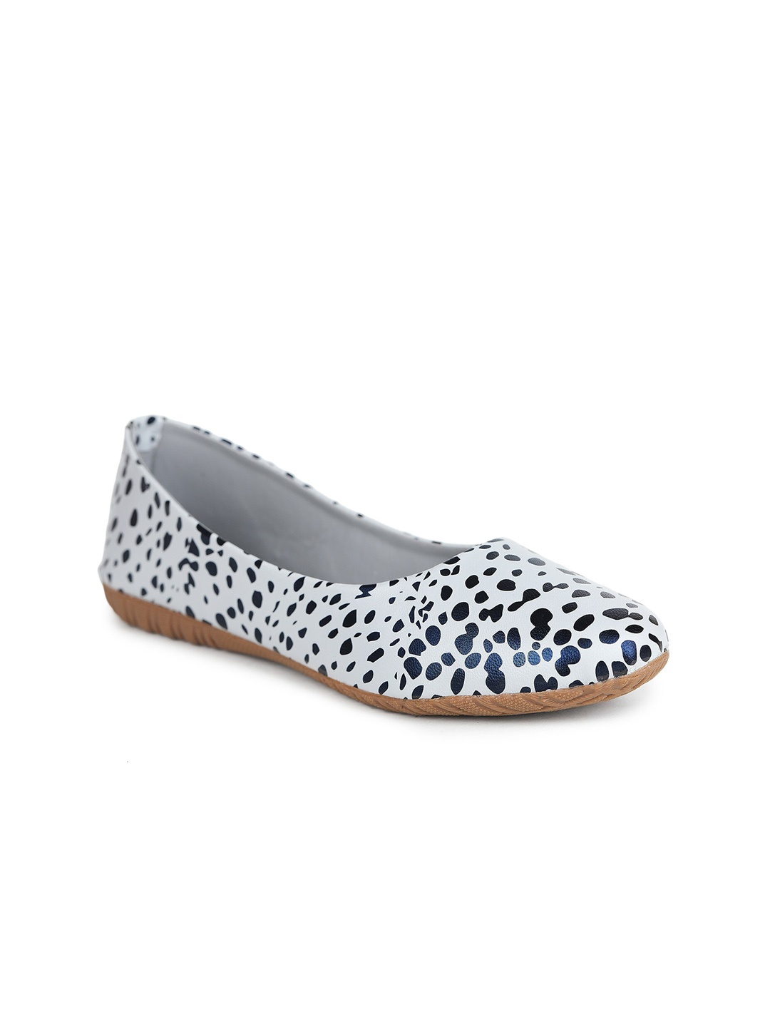 

Moonwalk Women Printed Ballerinas Flats, White
