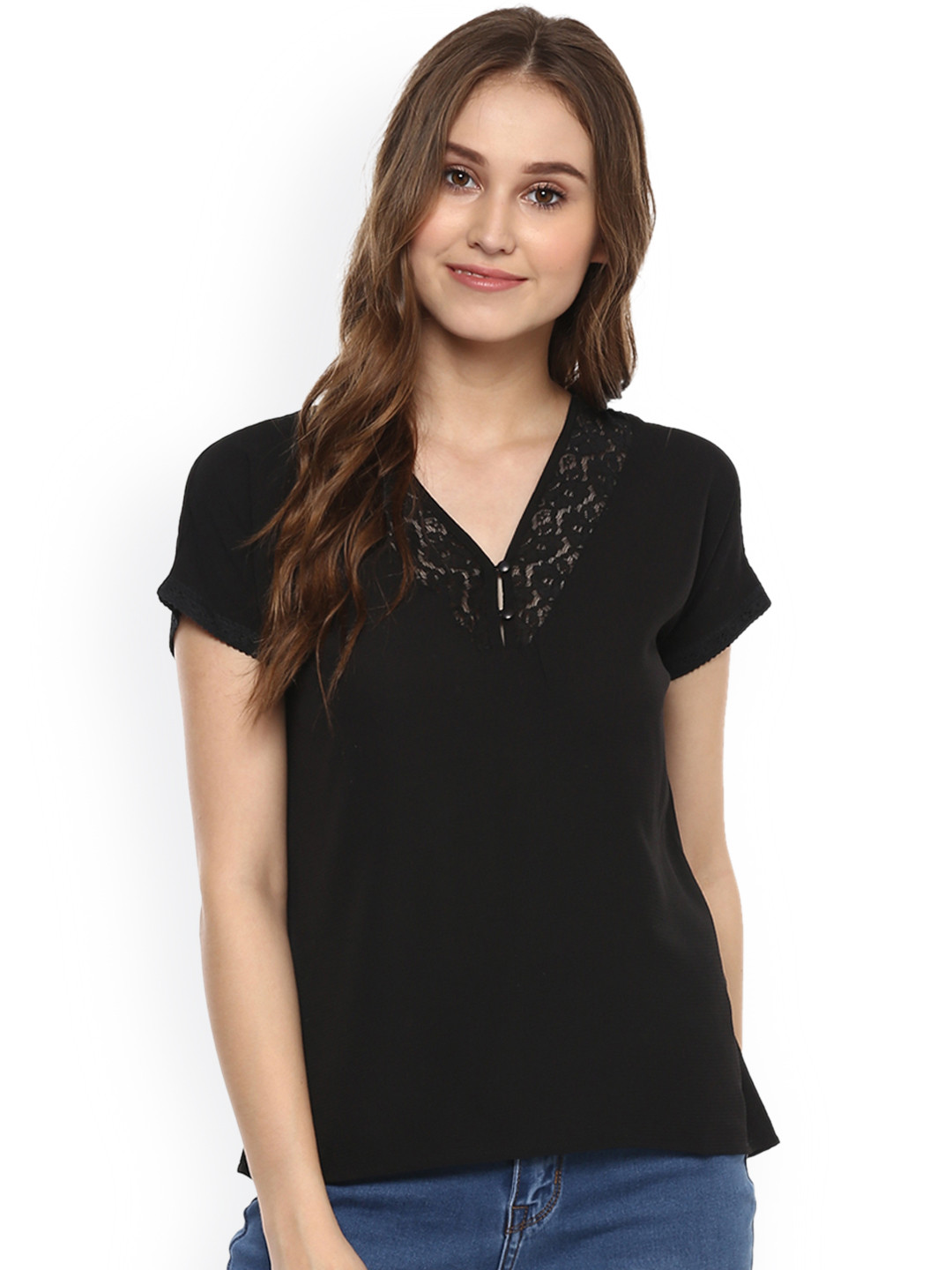 

Harpa Women Black Solid Top