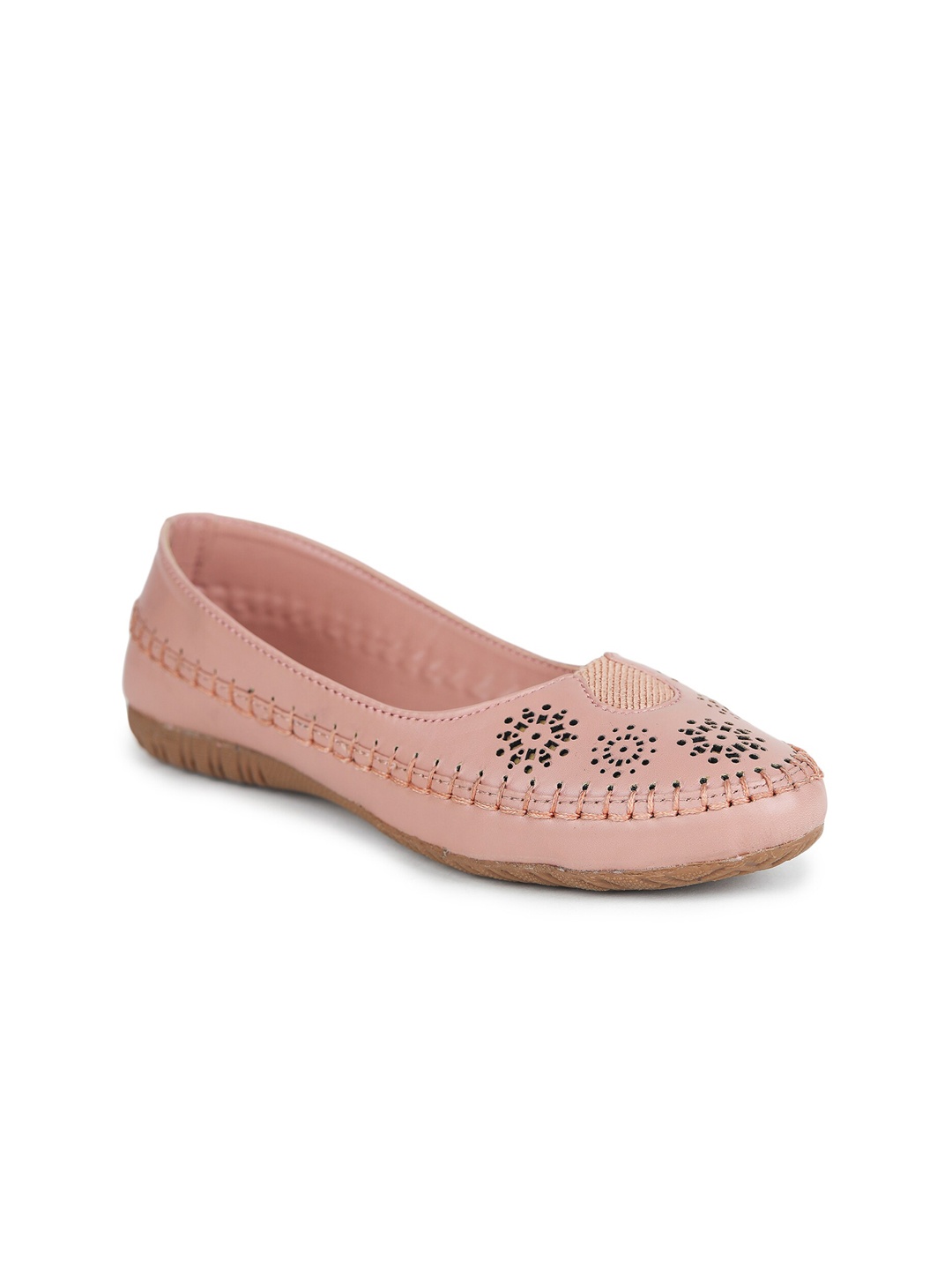 

Moonwalk Women Laser Cuts Embellished Ballerinas Flats, Pink