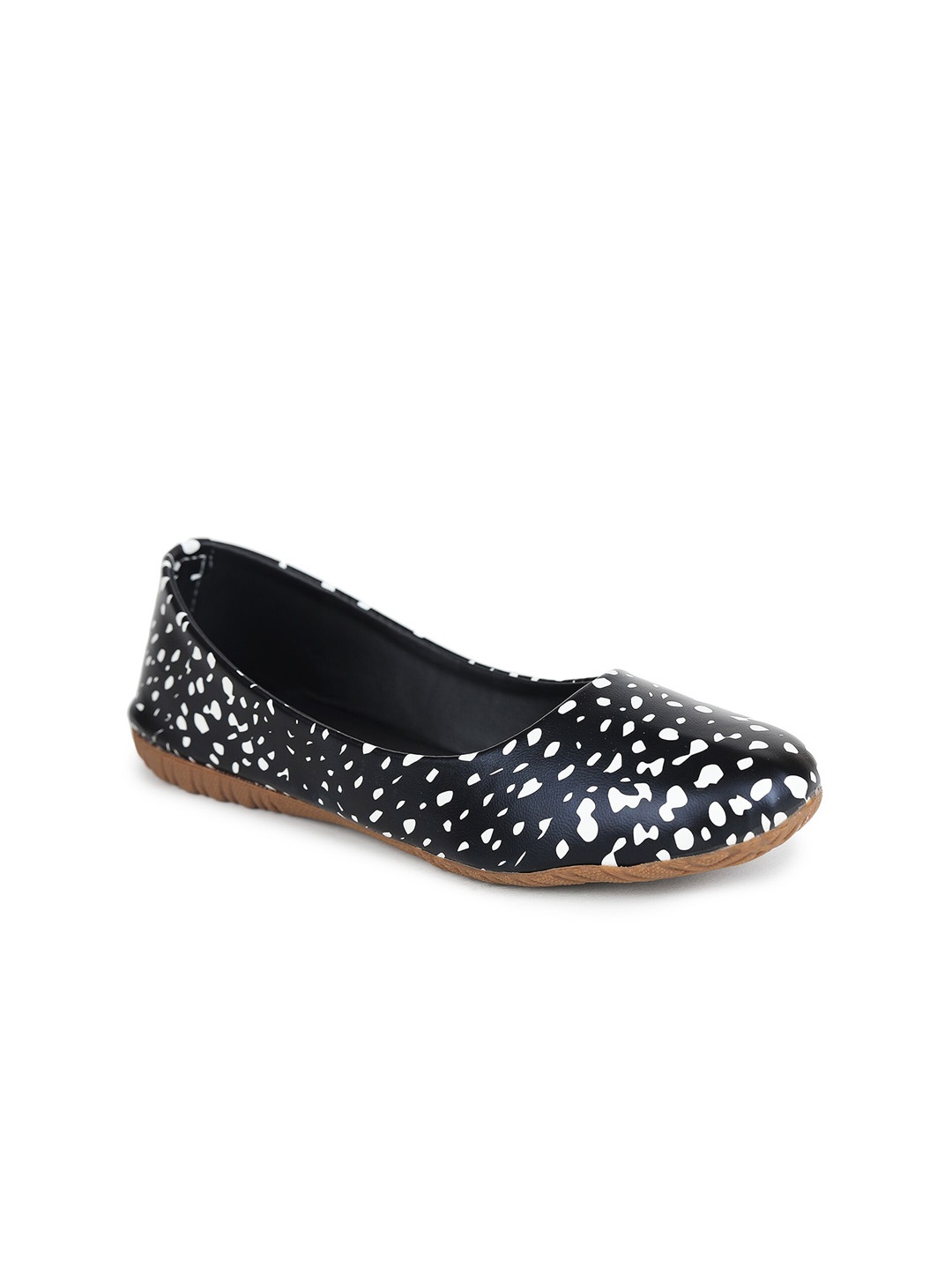 

Moonwalk Women Printed Ballerinas Flats, Black