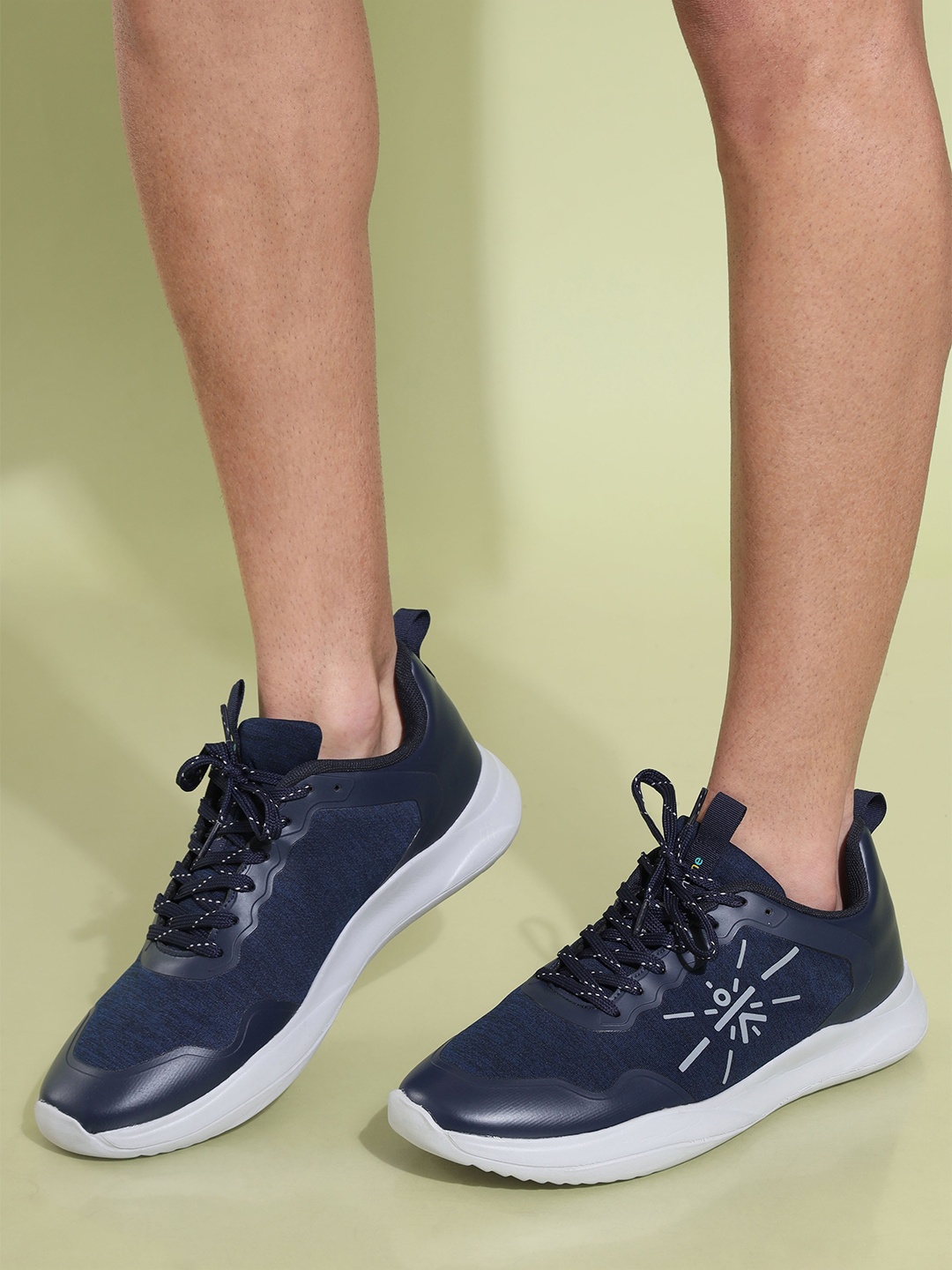 

cultsportone Men Mesh Running Shoes, Navy blue