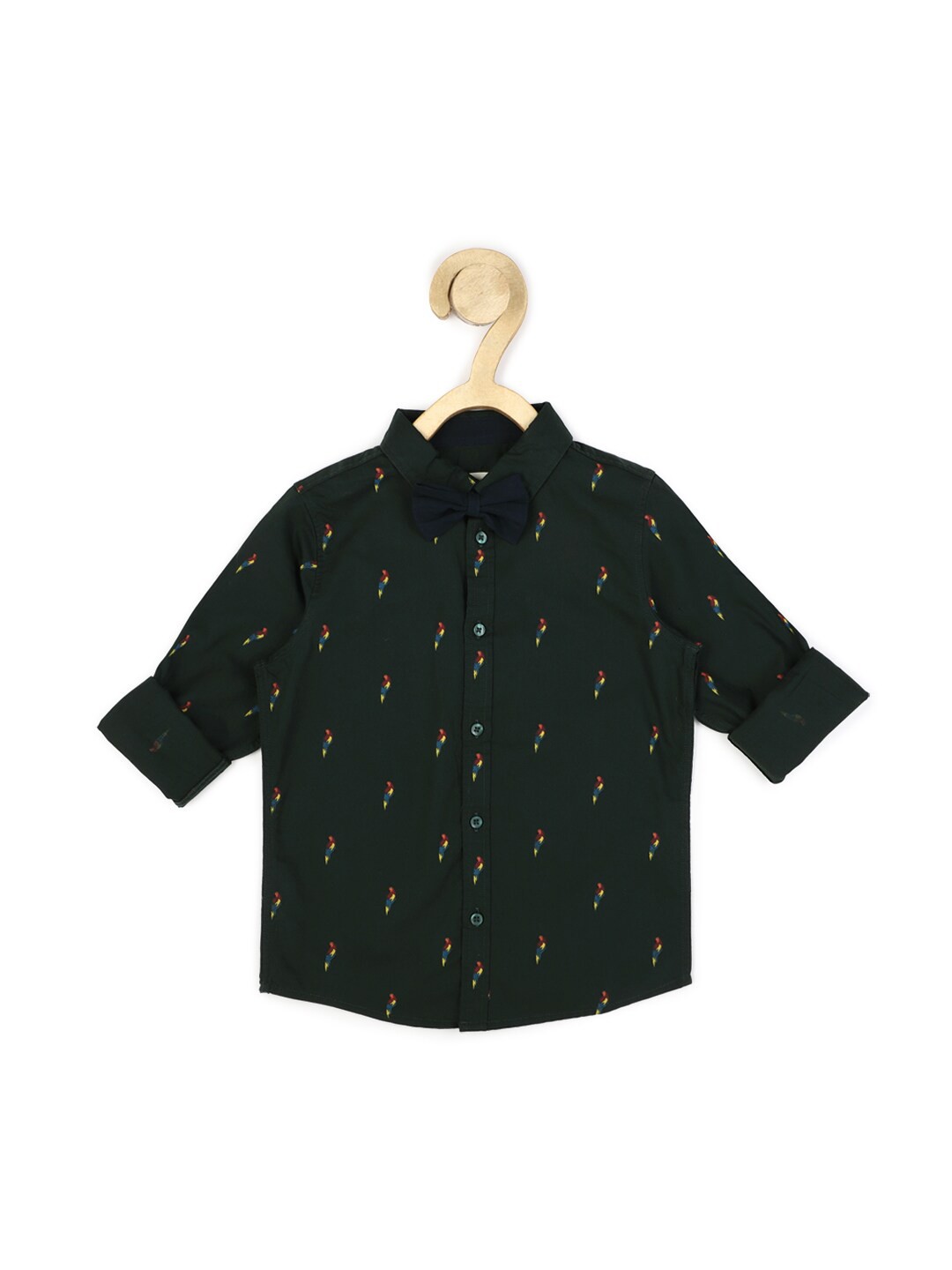 

Peter England Boys Printed Cotton Casual Shirt, Green