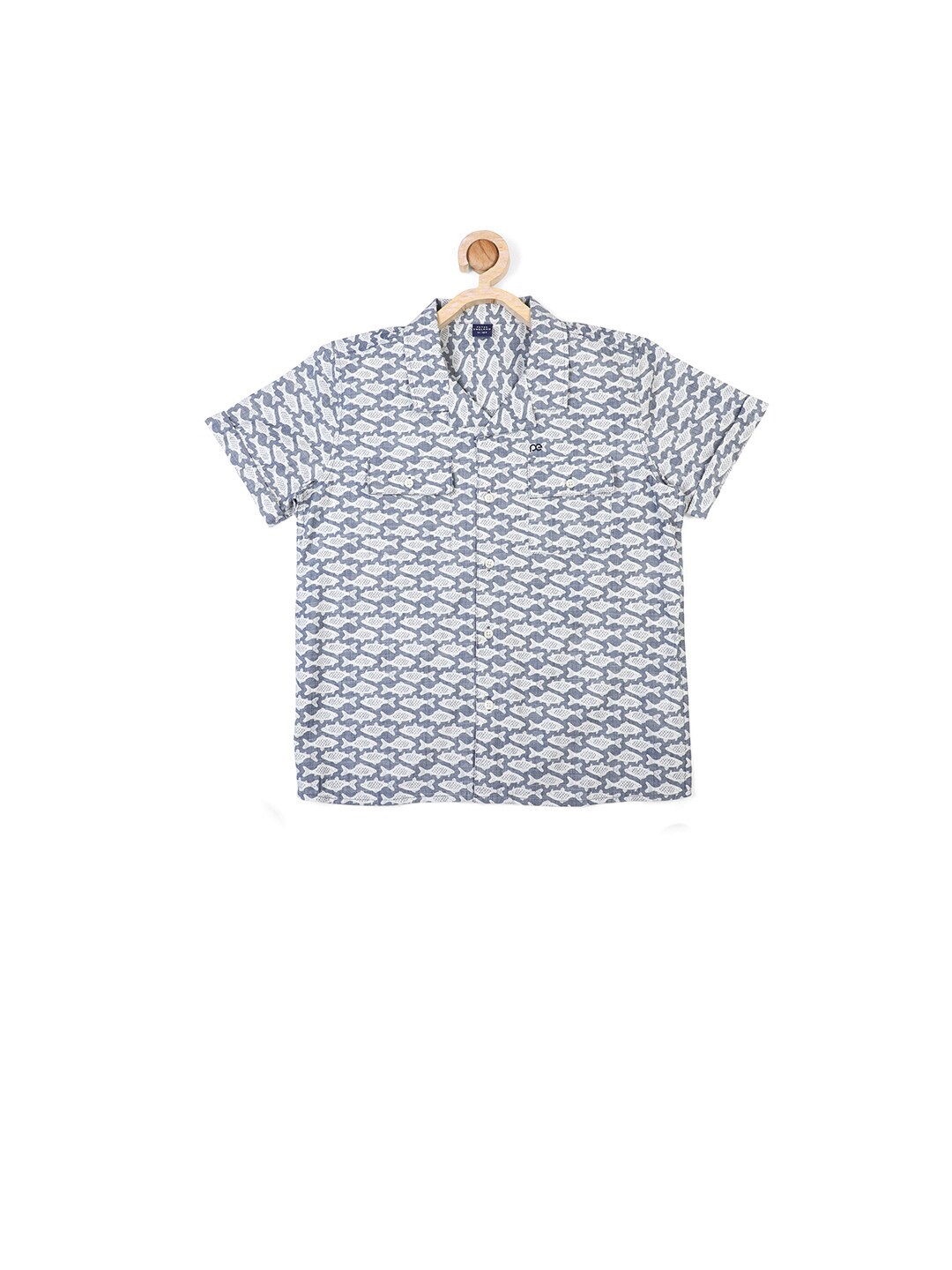 

Peter England Boys Printed Cotton Casual Shirt, Grey