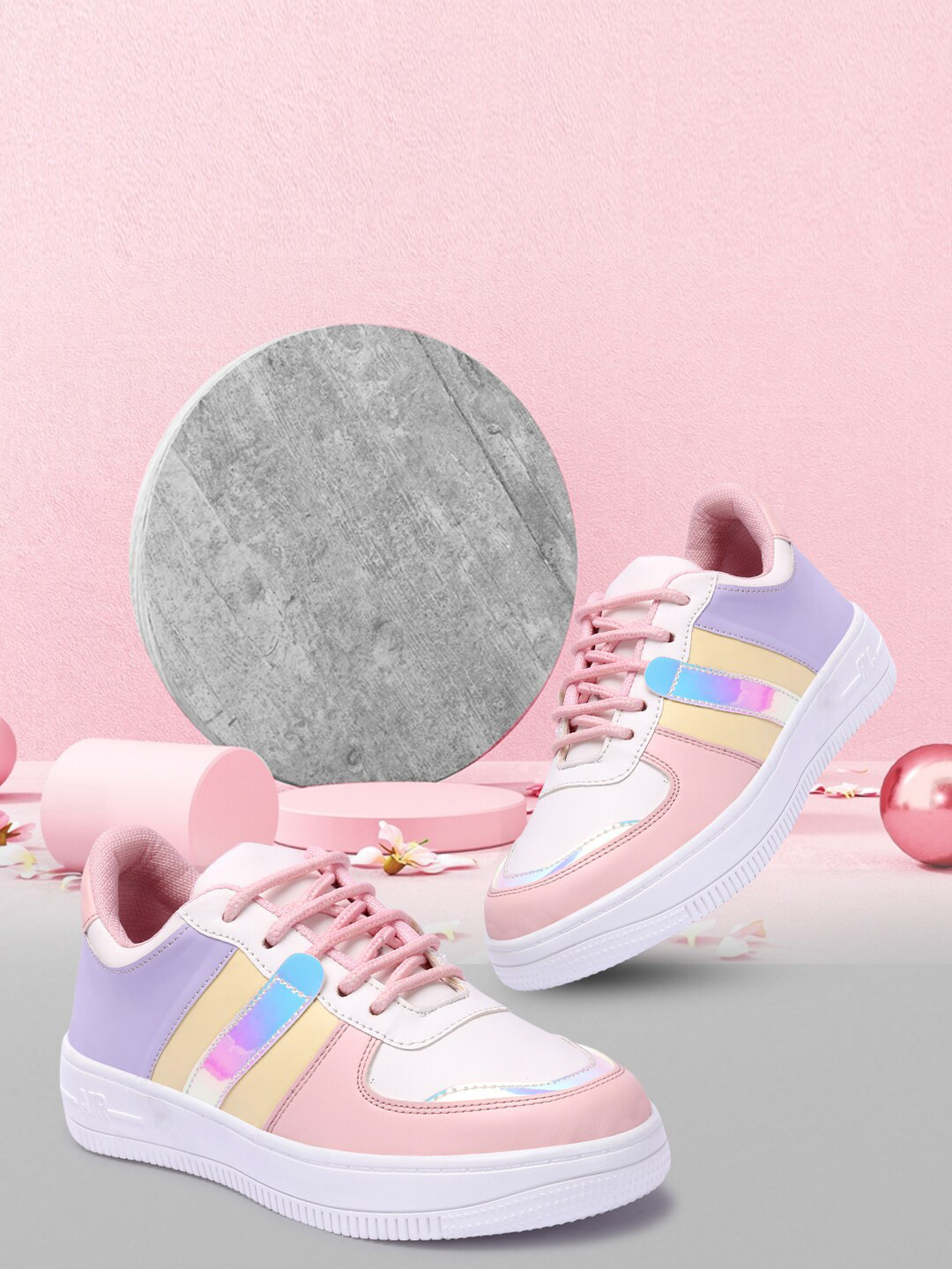 

RINDAS Women Colourblocked Sneakers, Pink