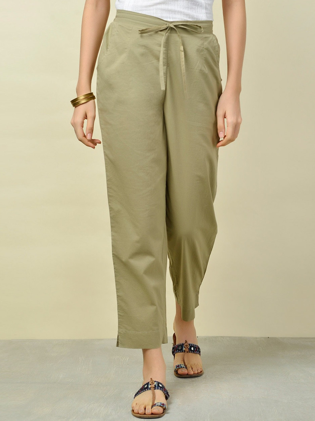 

Fabindia Women Grey Cotton Trousers