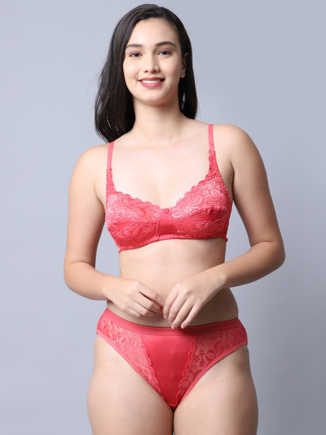 

Jinfo Self Design Lingerie Set LST06-15-30, Peach