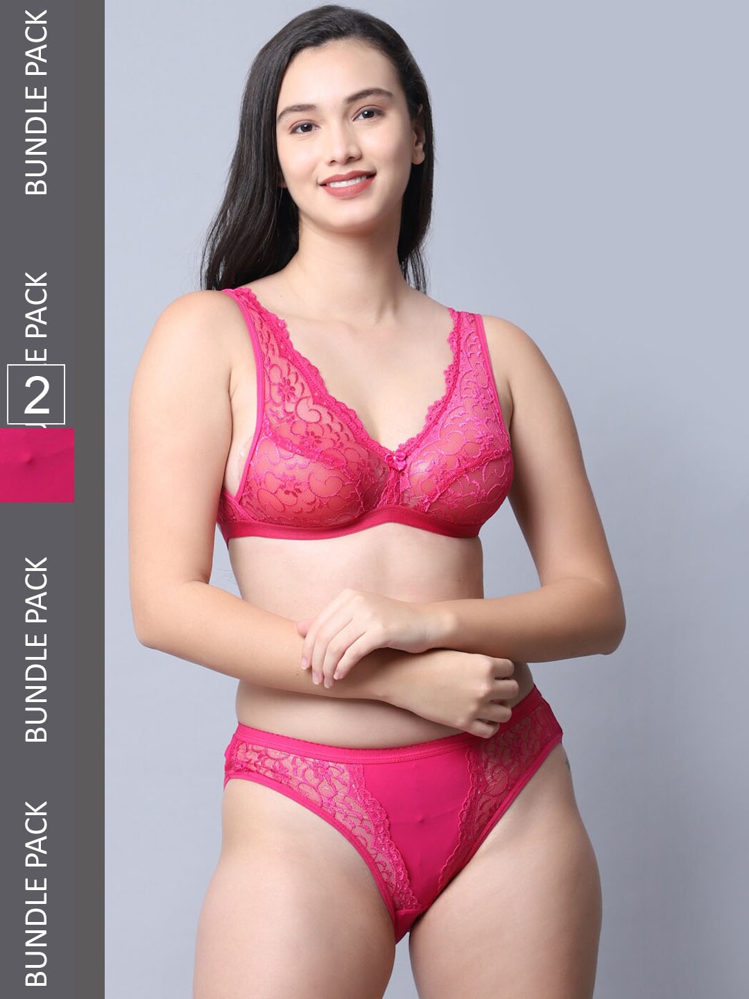 

Jinfo Self-Designed Nylon Lingerie Set LST02-07-07-30, Pink