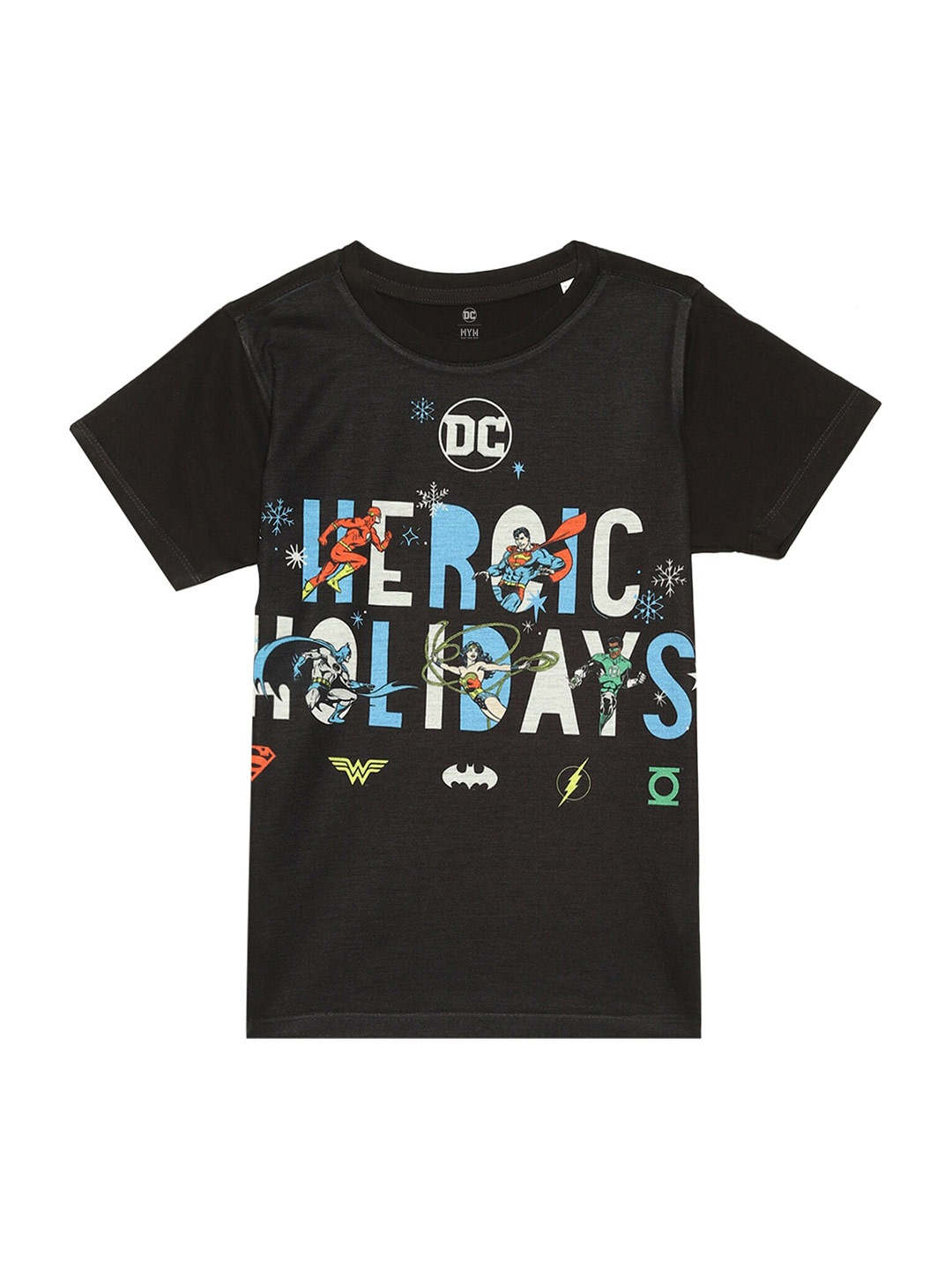 

DC by Wear Your Mind Boys Black Printed T-shirt