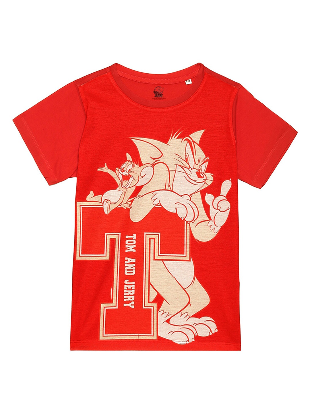 

DC by Wear Your Mind Boys Tom & Jerry Graphic Printed T-shirt, Red