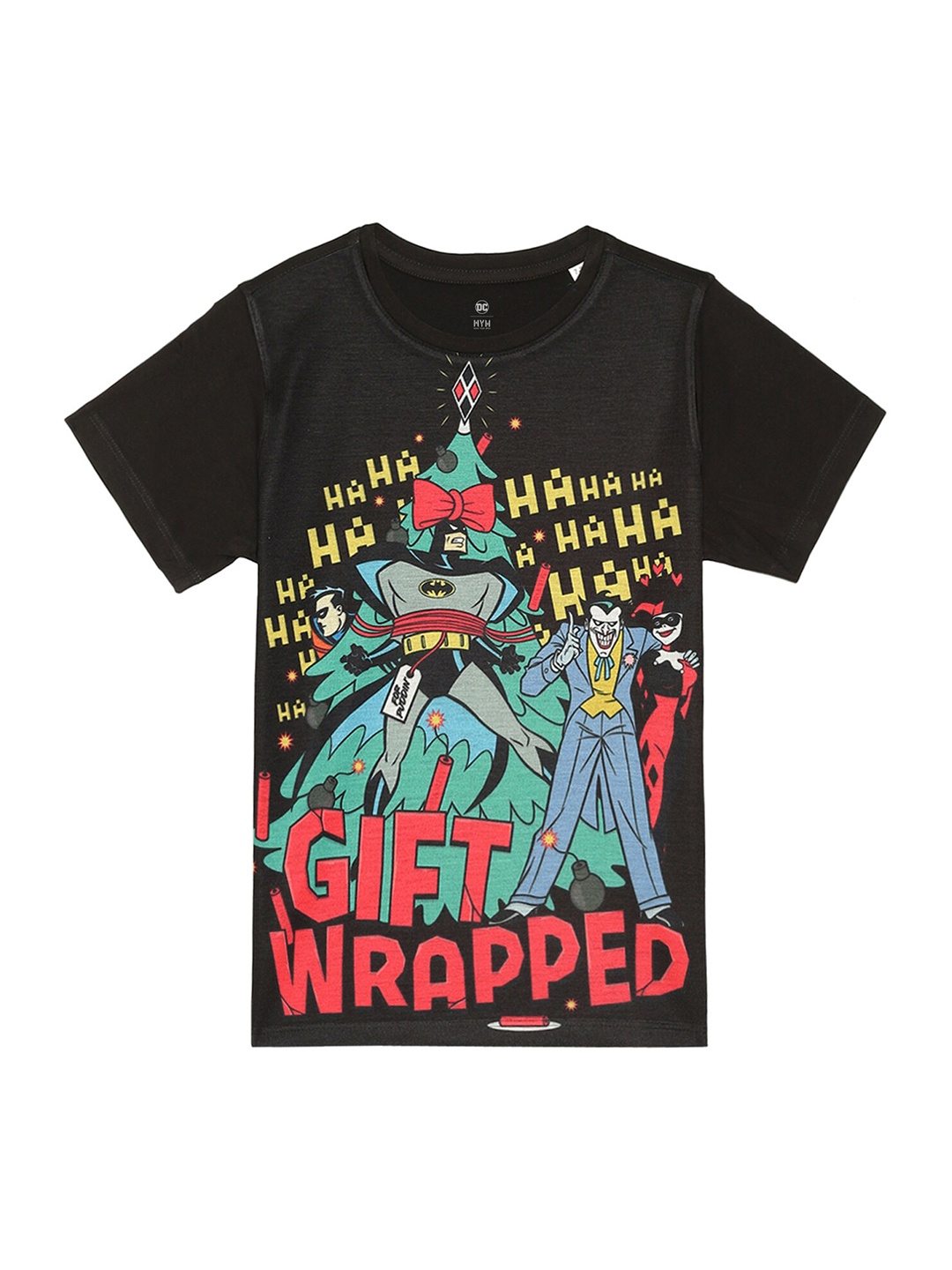 

DC by Wear Your Mind Boys Batman Printed T-shirt, Black