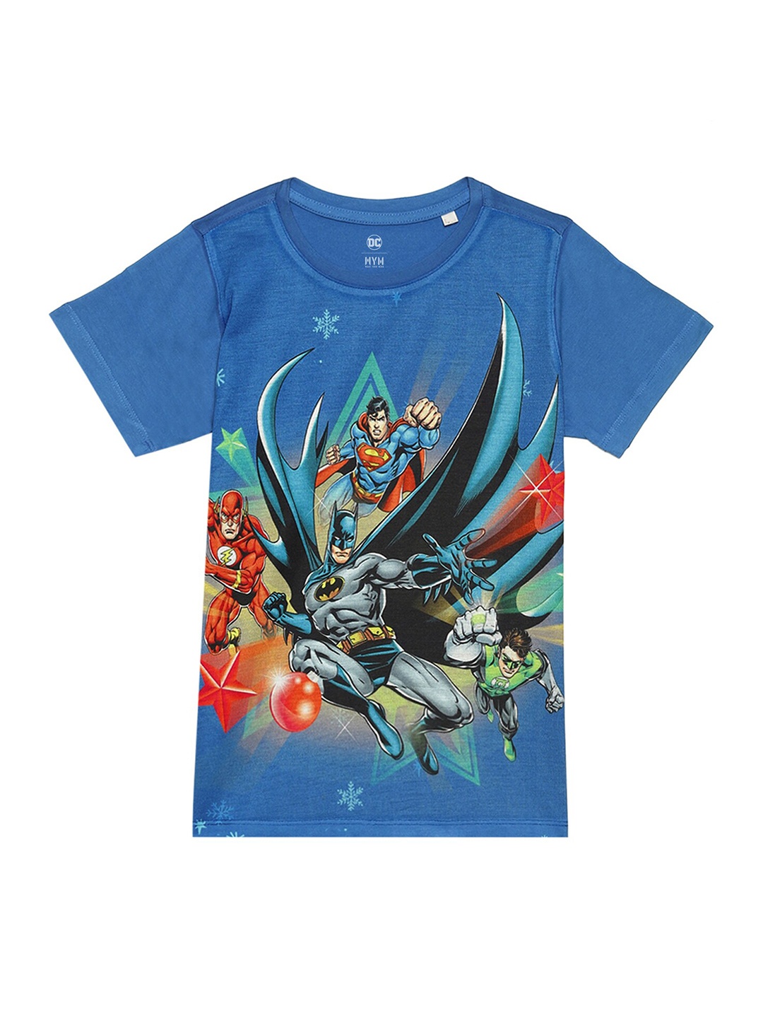 

DC by Wear Your Mind Boys Justice League Graphic Printed T-shirt, Blue