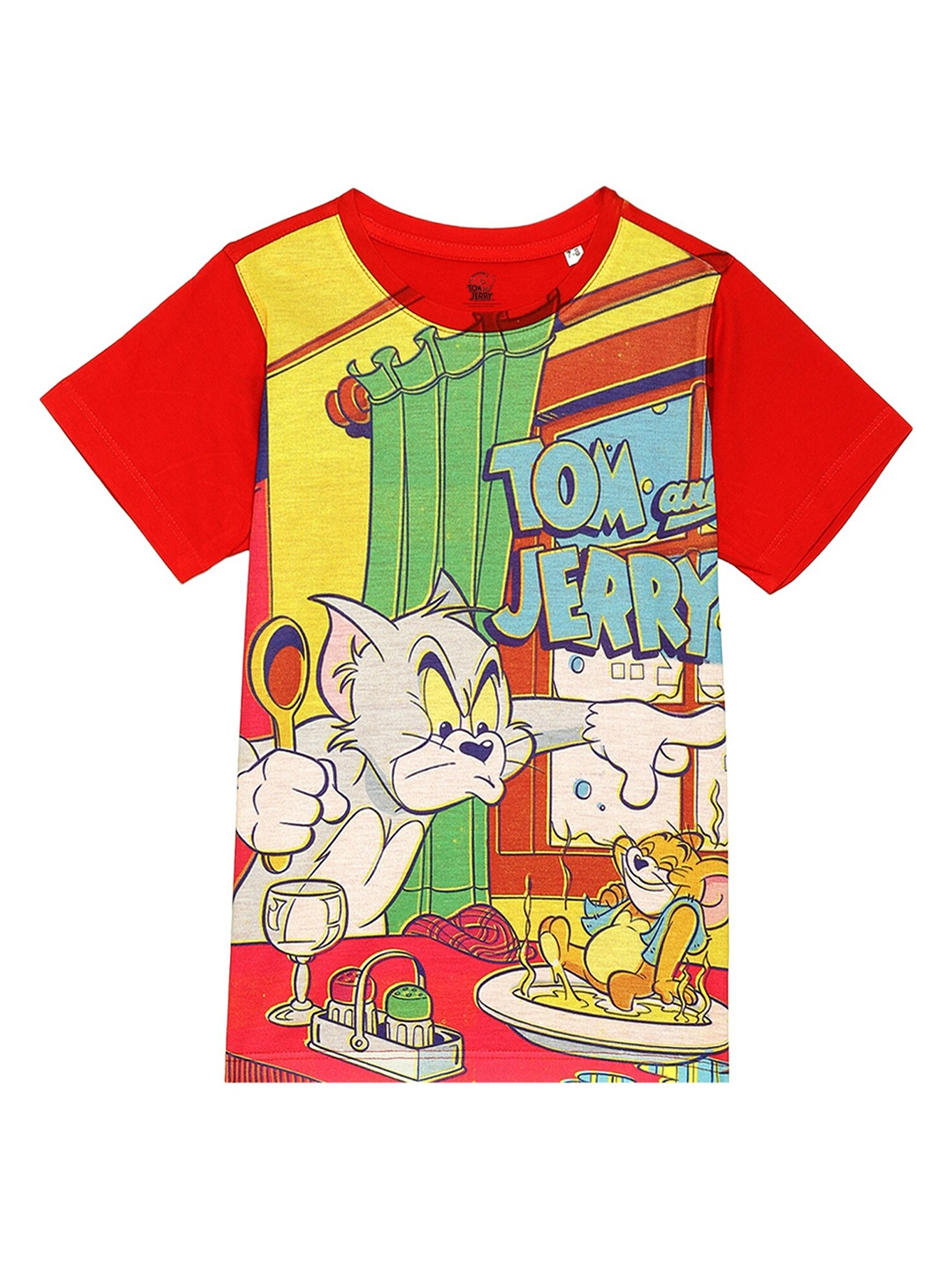 

DC by Wear Your Mind Boys Red & Blue Cotton Printed T-shirt