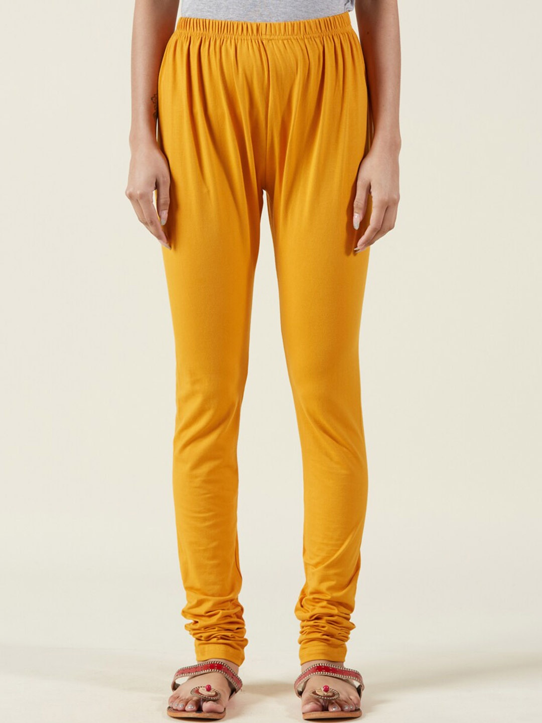 

Fabindia Women Loose-Fit Pure Cotton Churidar, Mustard