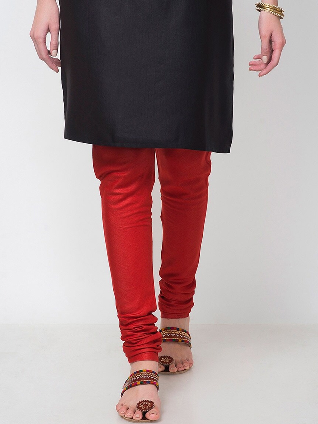 

Fabindia Women Slim-Fit Churidar, Rust