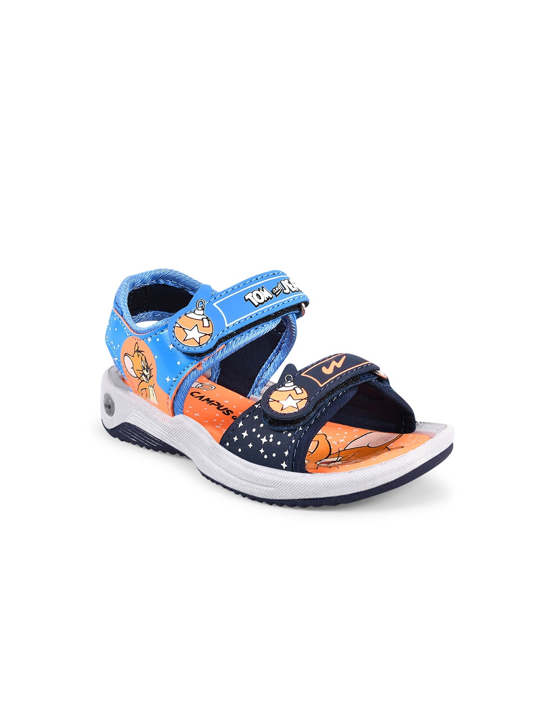 

Campus Kids Printed Sports Sandals, Blue