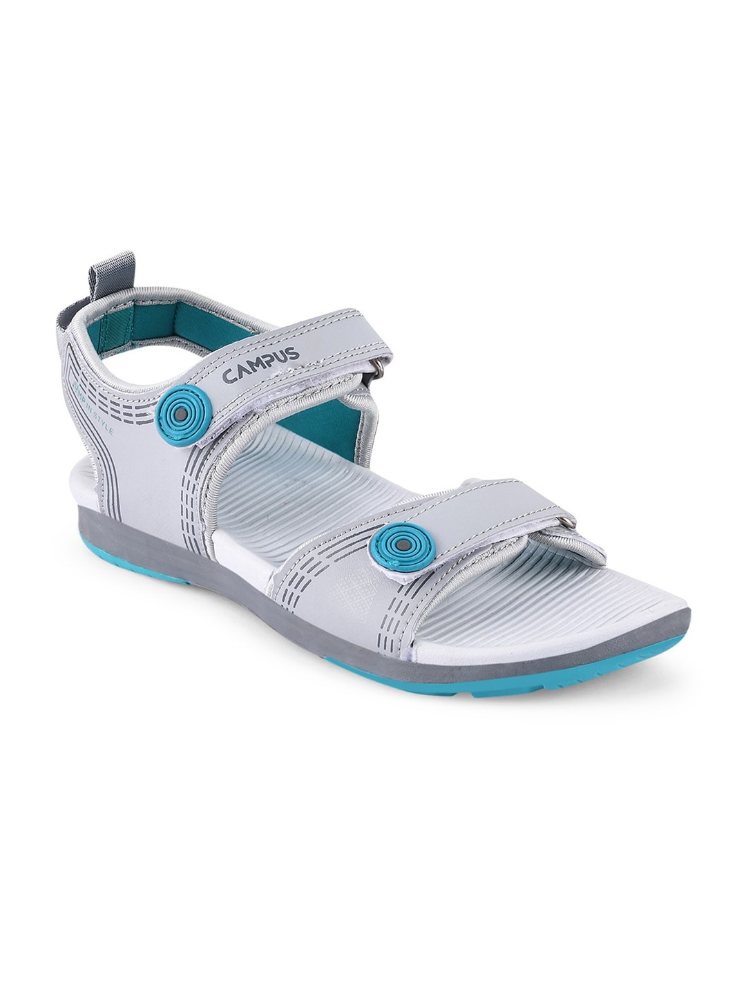 

Campus Kids Printed Sports Sandals, Grey