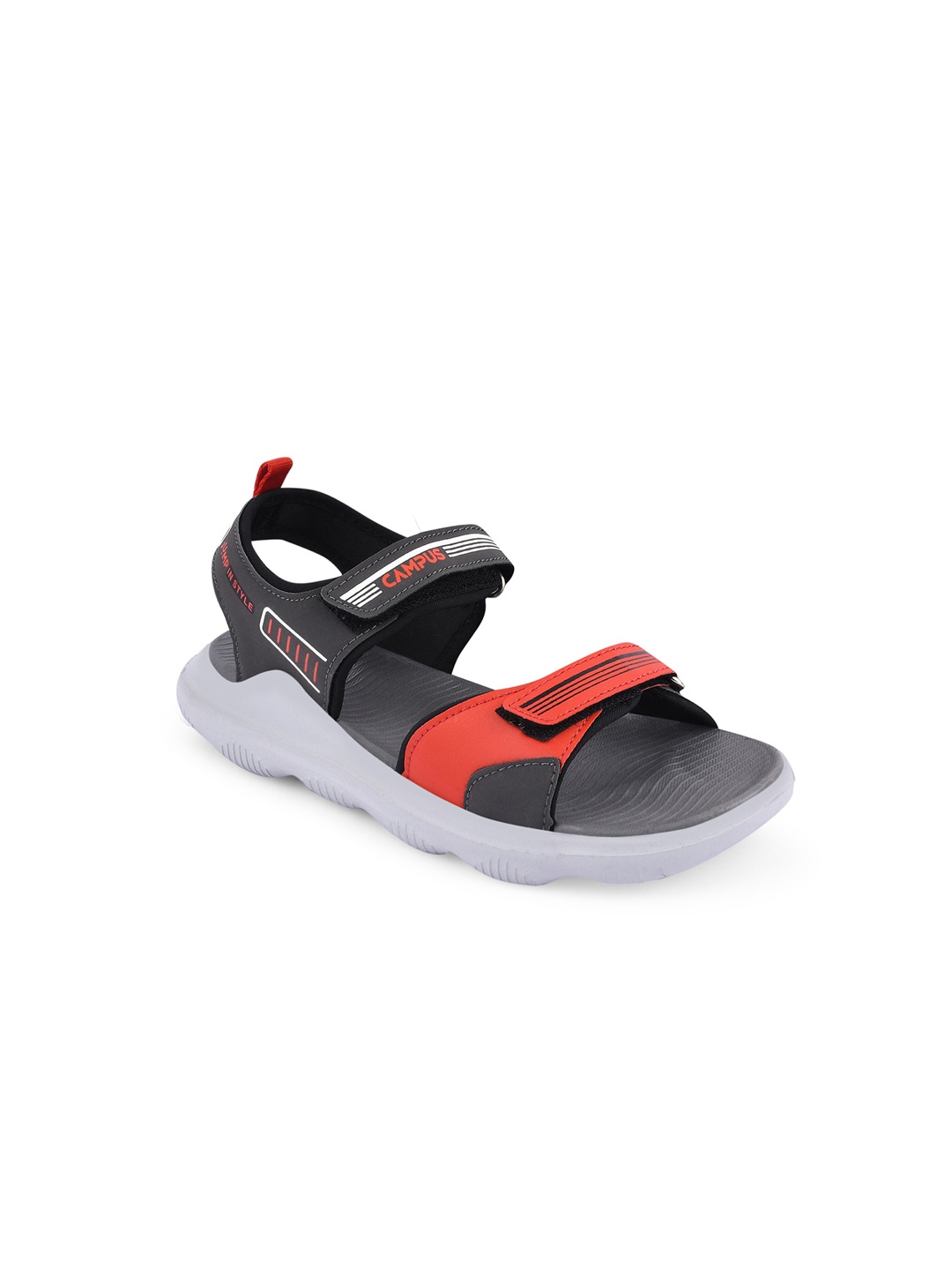 

Campus Kids Colourblocked Sports Sandals, Grey