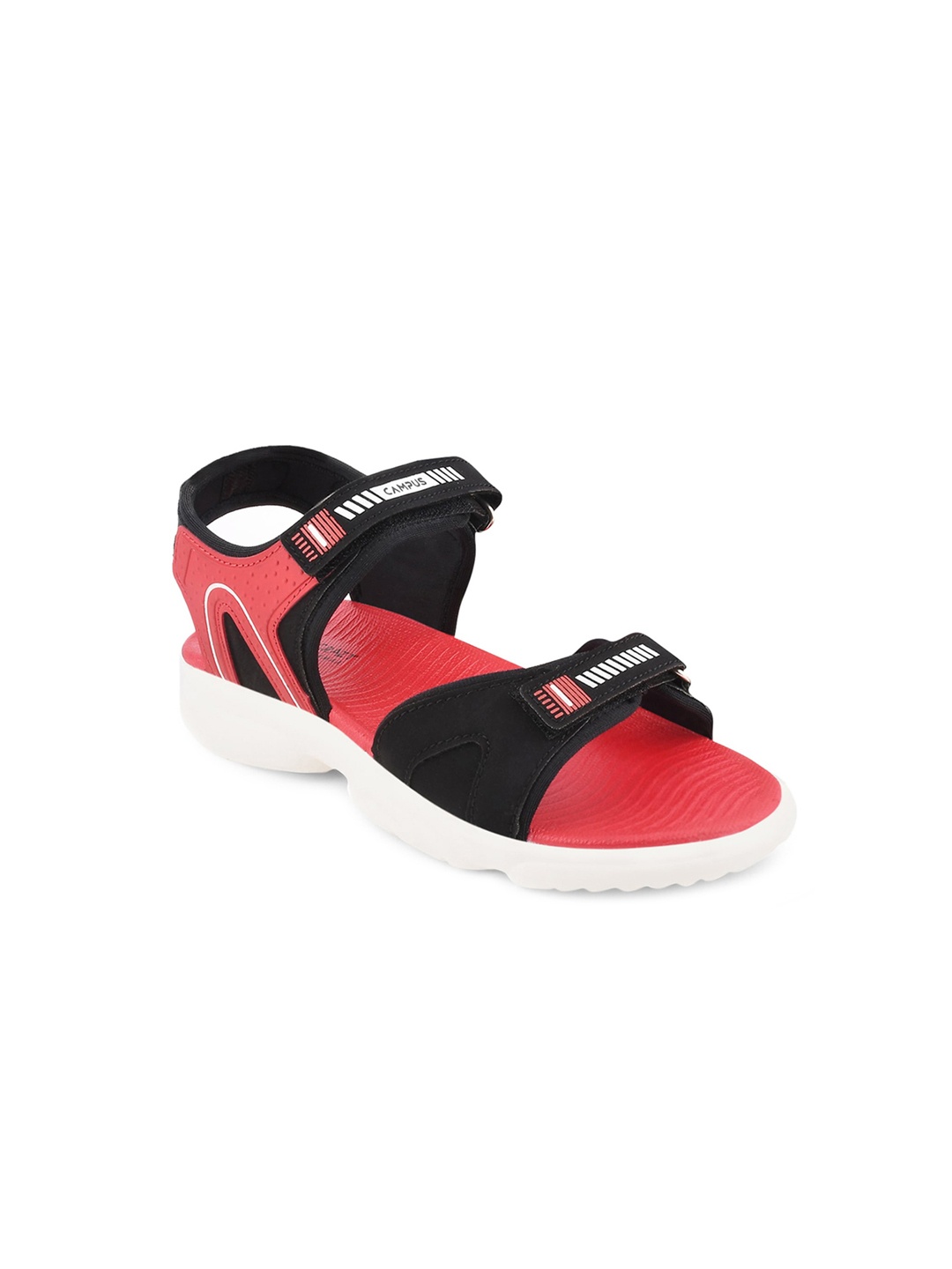 

Campus Kids Printed Sports Sandals, Black